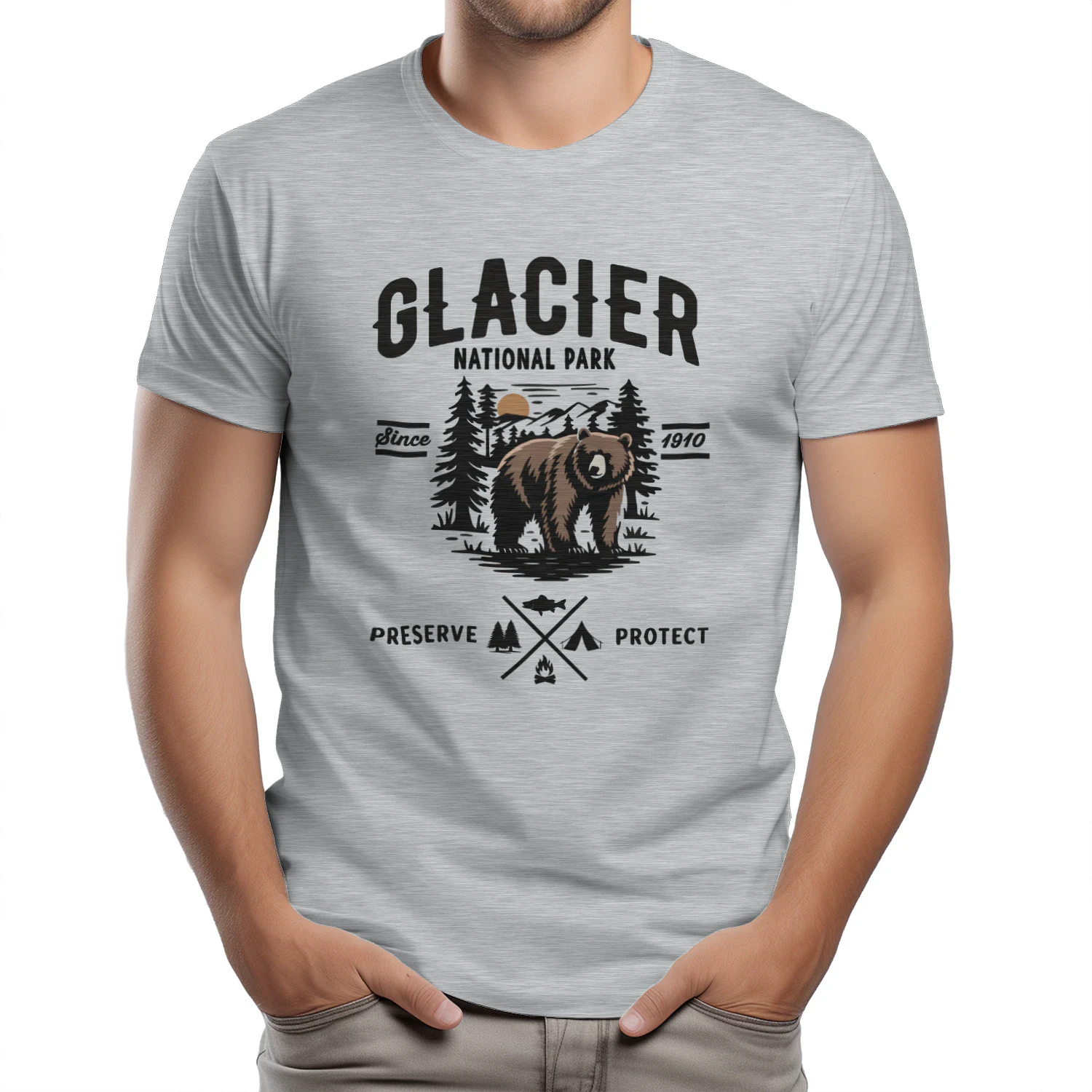 Glacier National Park Landscape Adventure Shirt