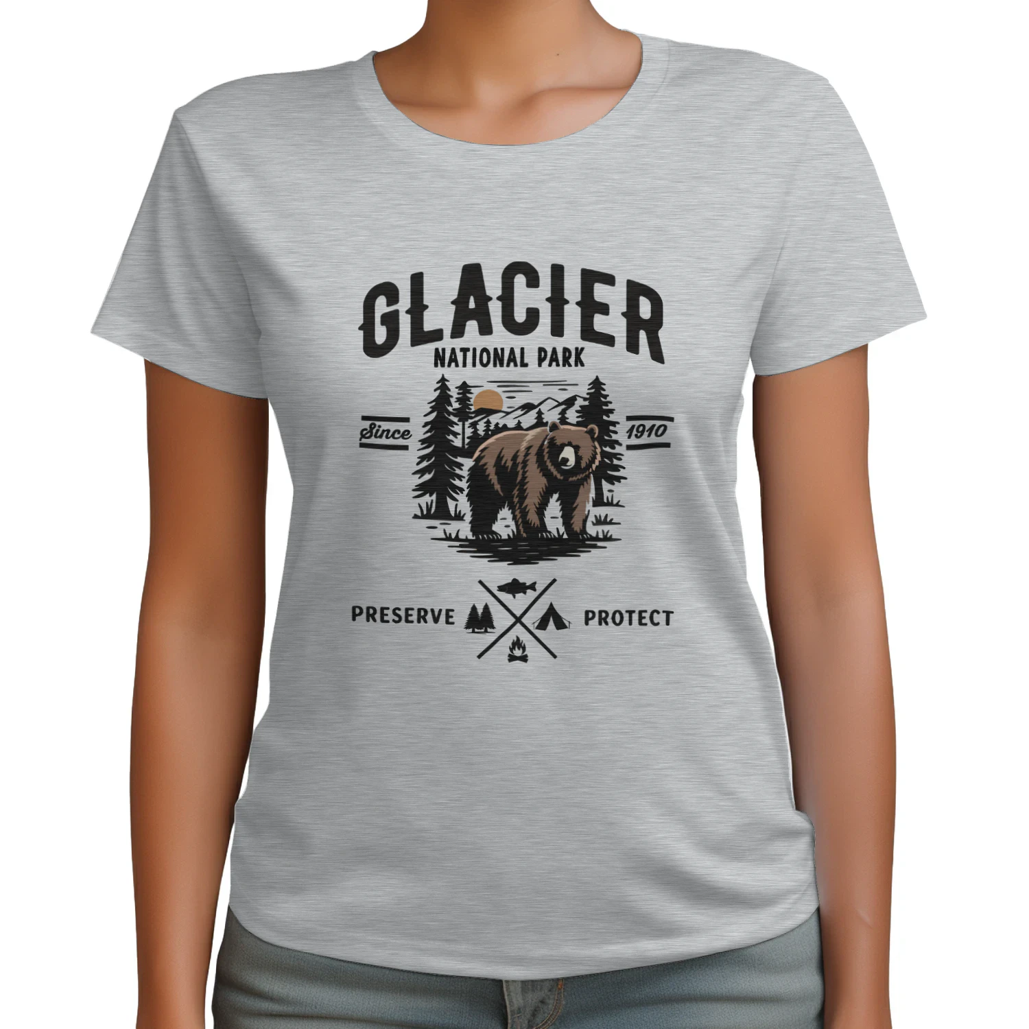 Glacier National Park Landscape Adventure Shirt