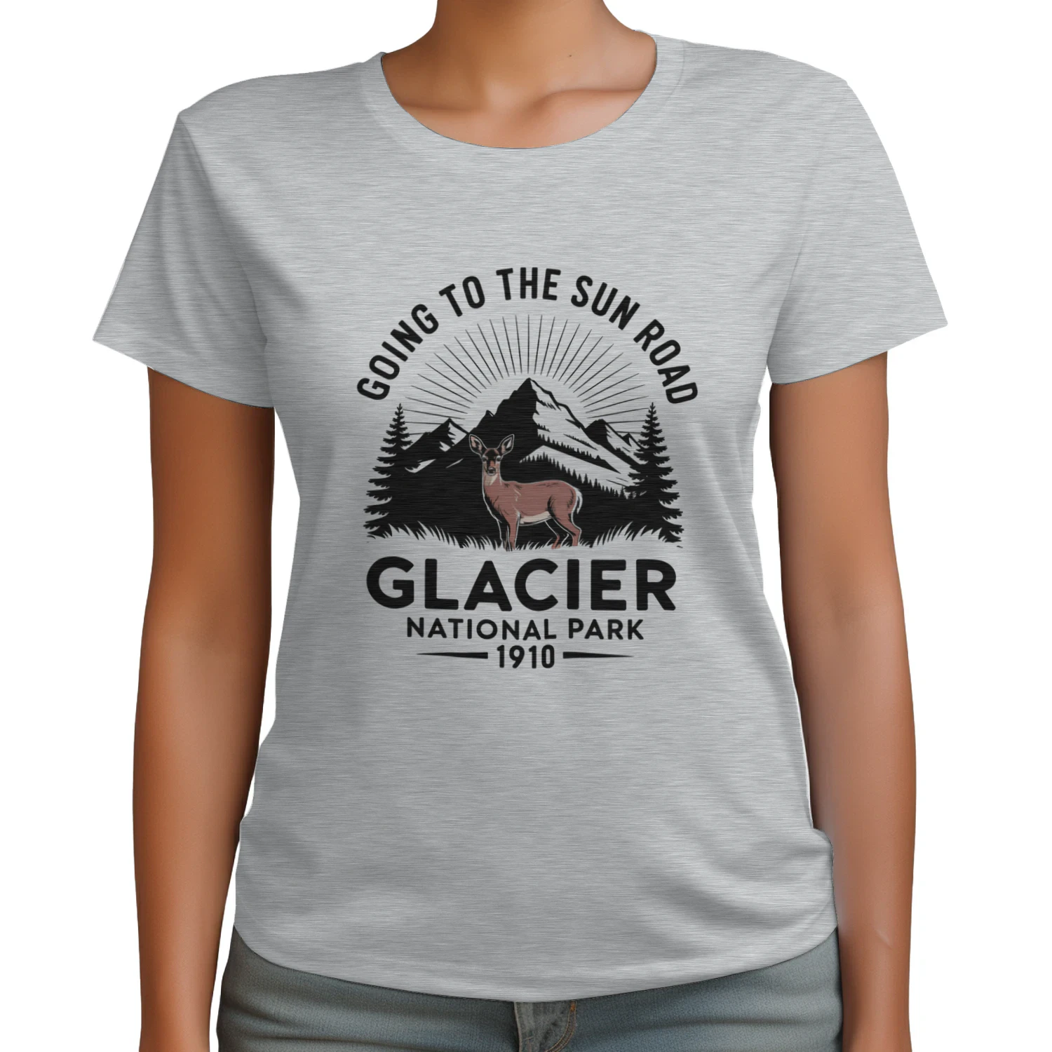 Glacier National Park Montana Wilderness Graphic