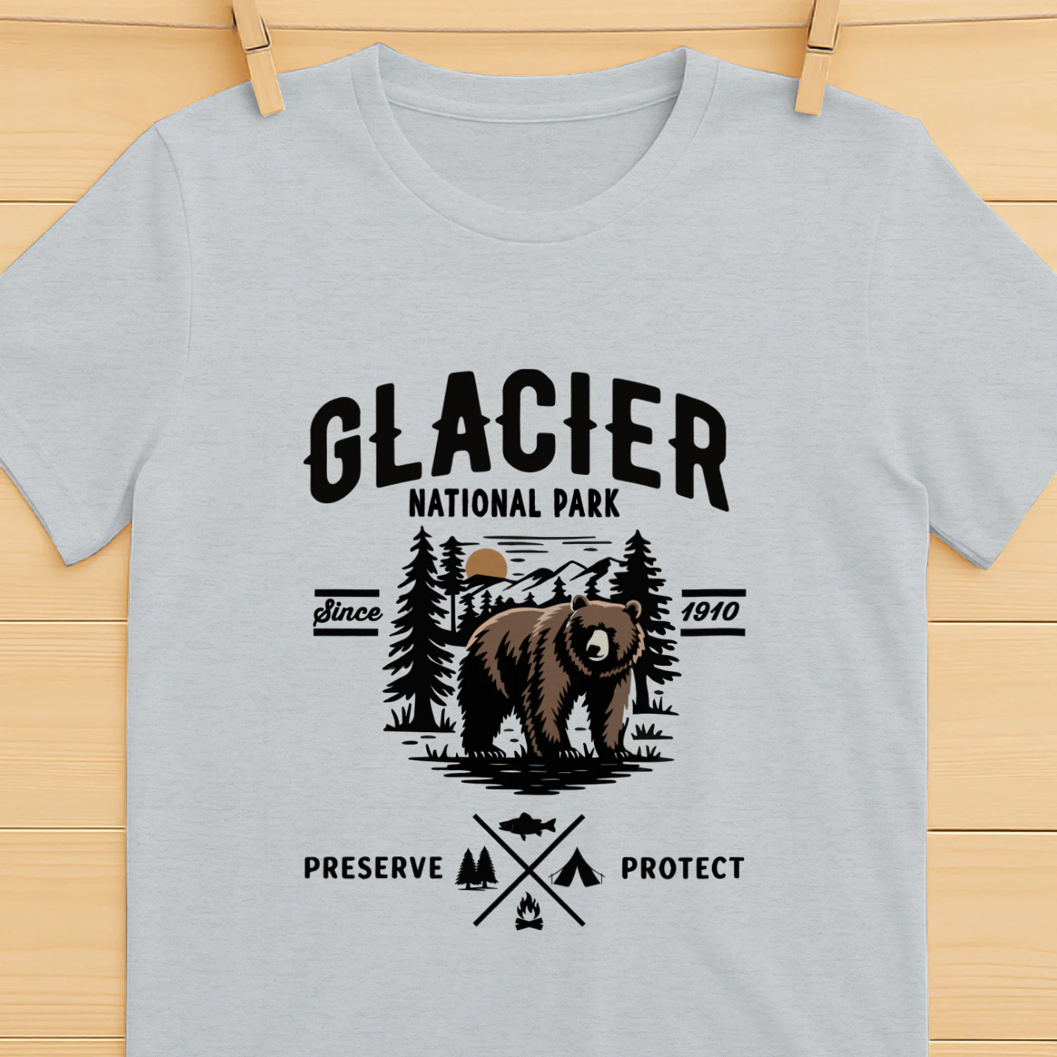 Glacier National Park Landscape Adventure Shirt