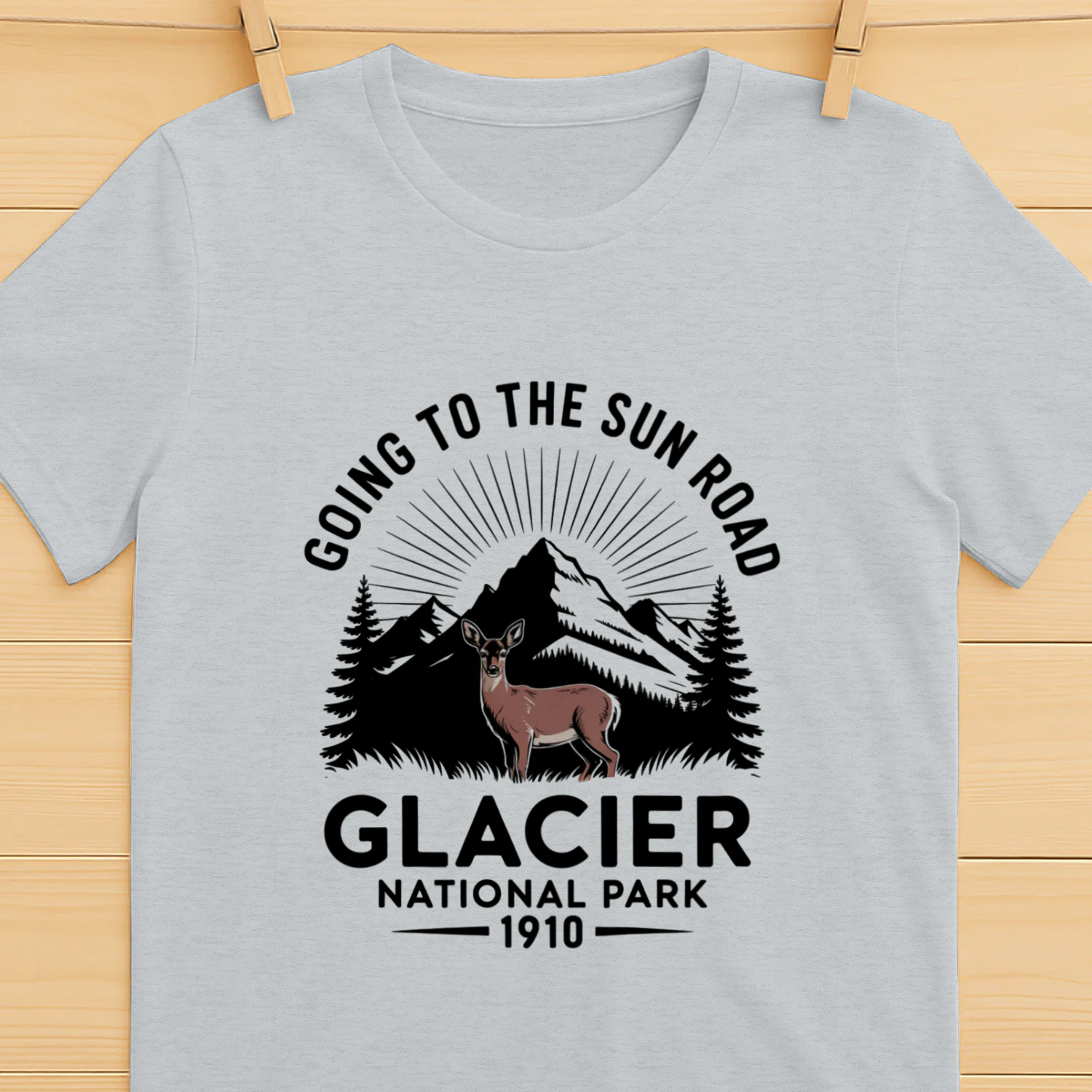 Glacier National Park Montana Wilderness Graphic