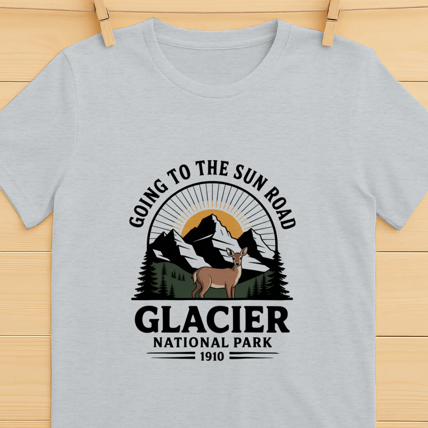 Explore Glacier National Park Wildlife Adventure Tee