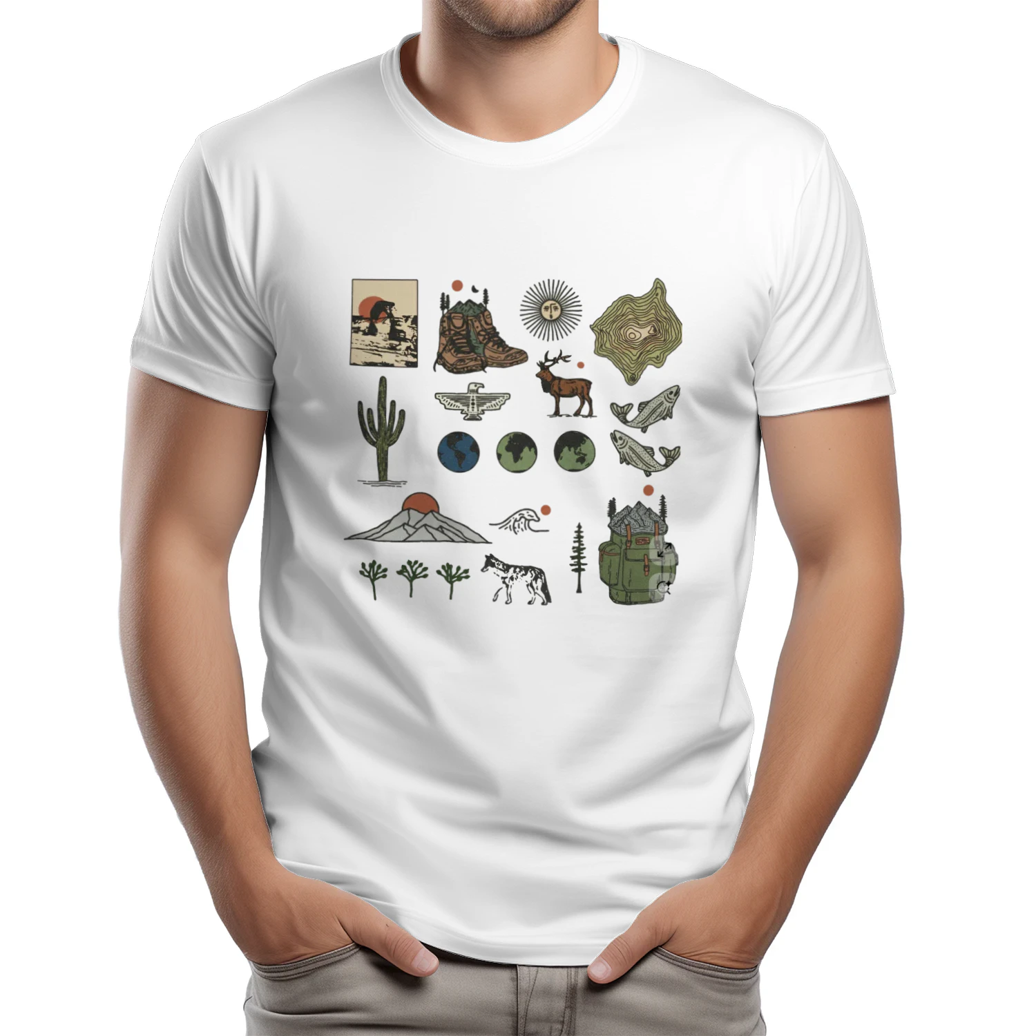 Wilderness Mountain Graphic T-Shirt – Adventure Camping & Hiking Tee