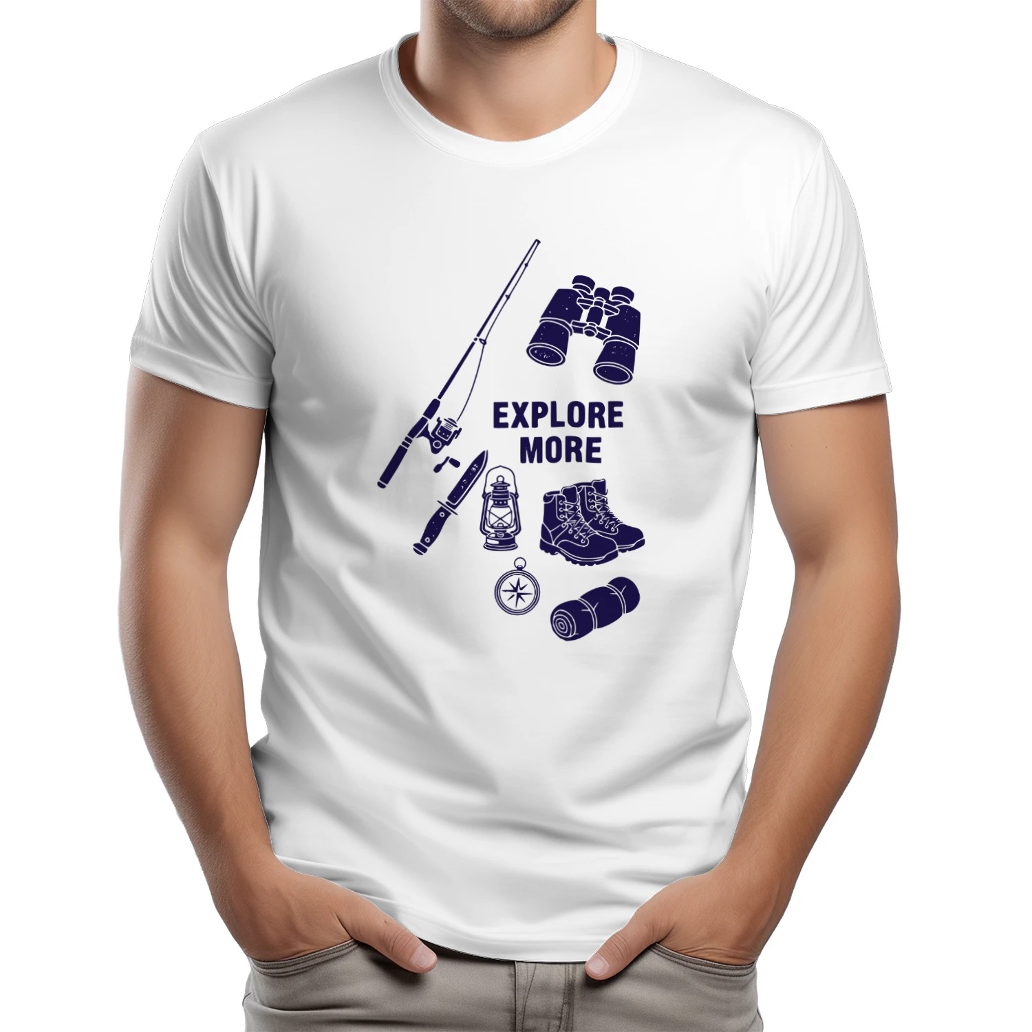 Vintage Camp More Worry Less T-Shirt – Retro Outdoor Graphic Tee