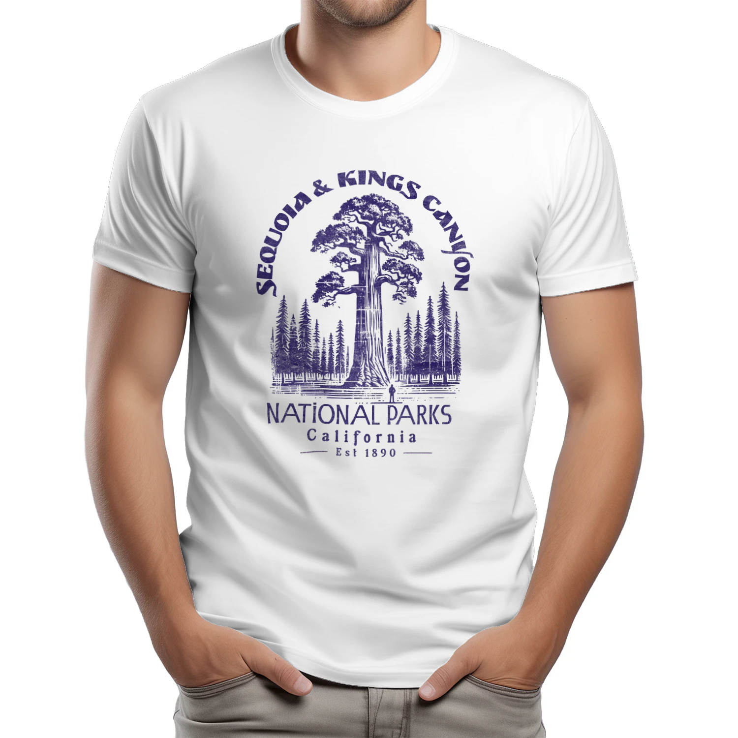 Sequoia National Park Retro Wilderness Graphic