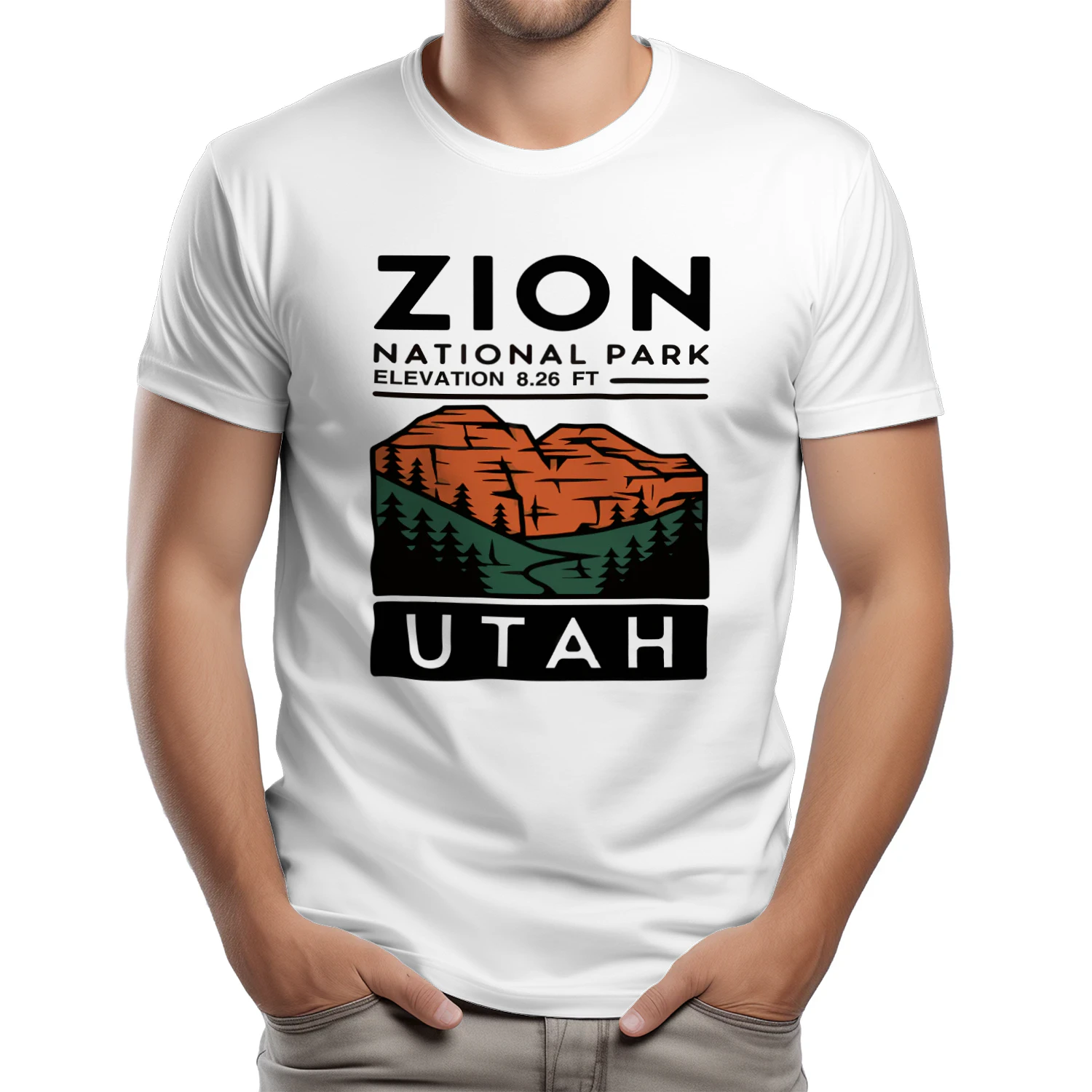 Zion National Park Trail Shirt  Vintage Utah Red Rocks Nature & Hiker Gift Tee