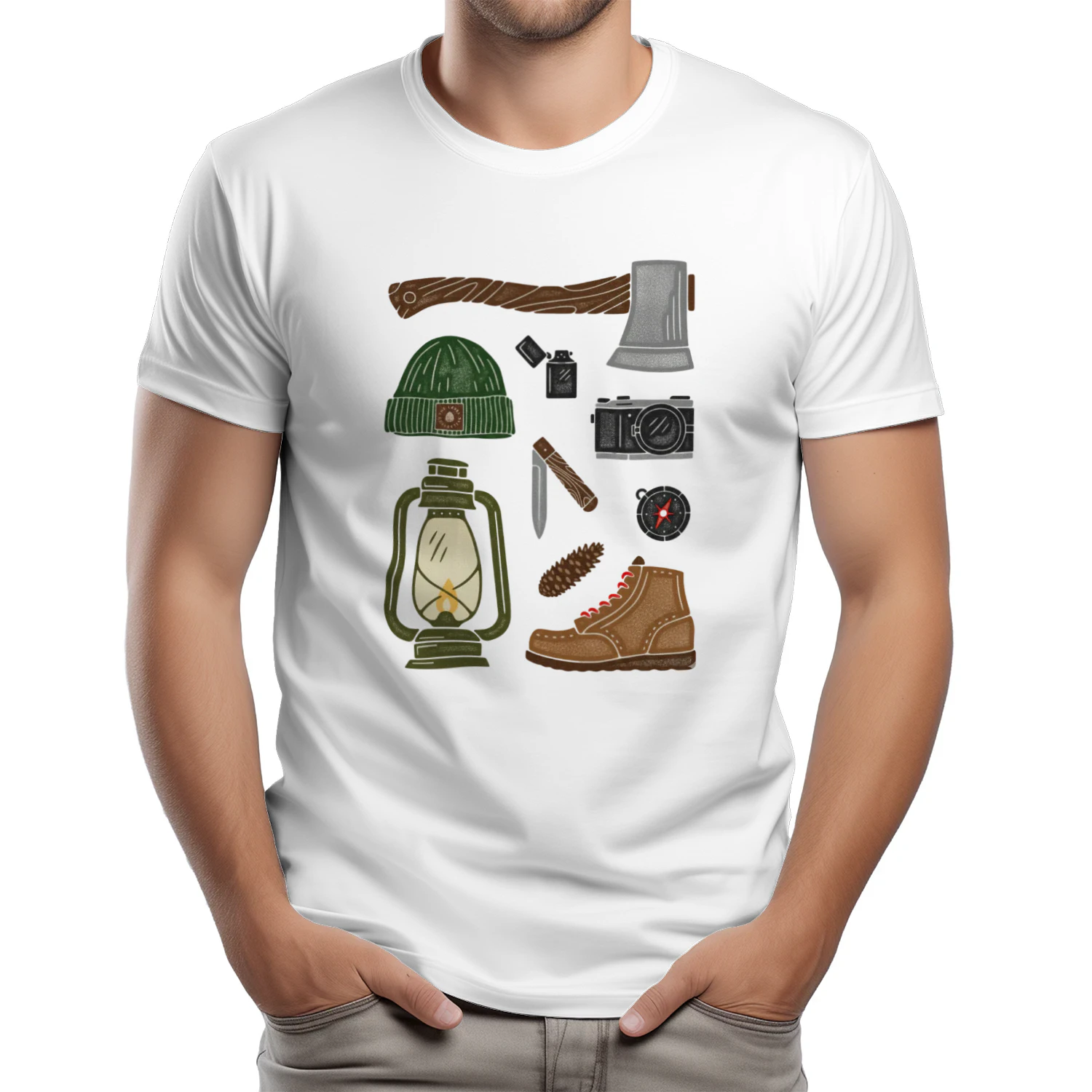 Heritage Campfire Club T-Shirt – Distressed Outdoor Adventure Tee
