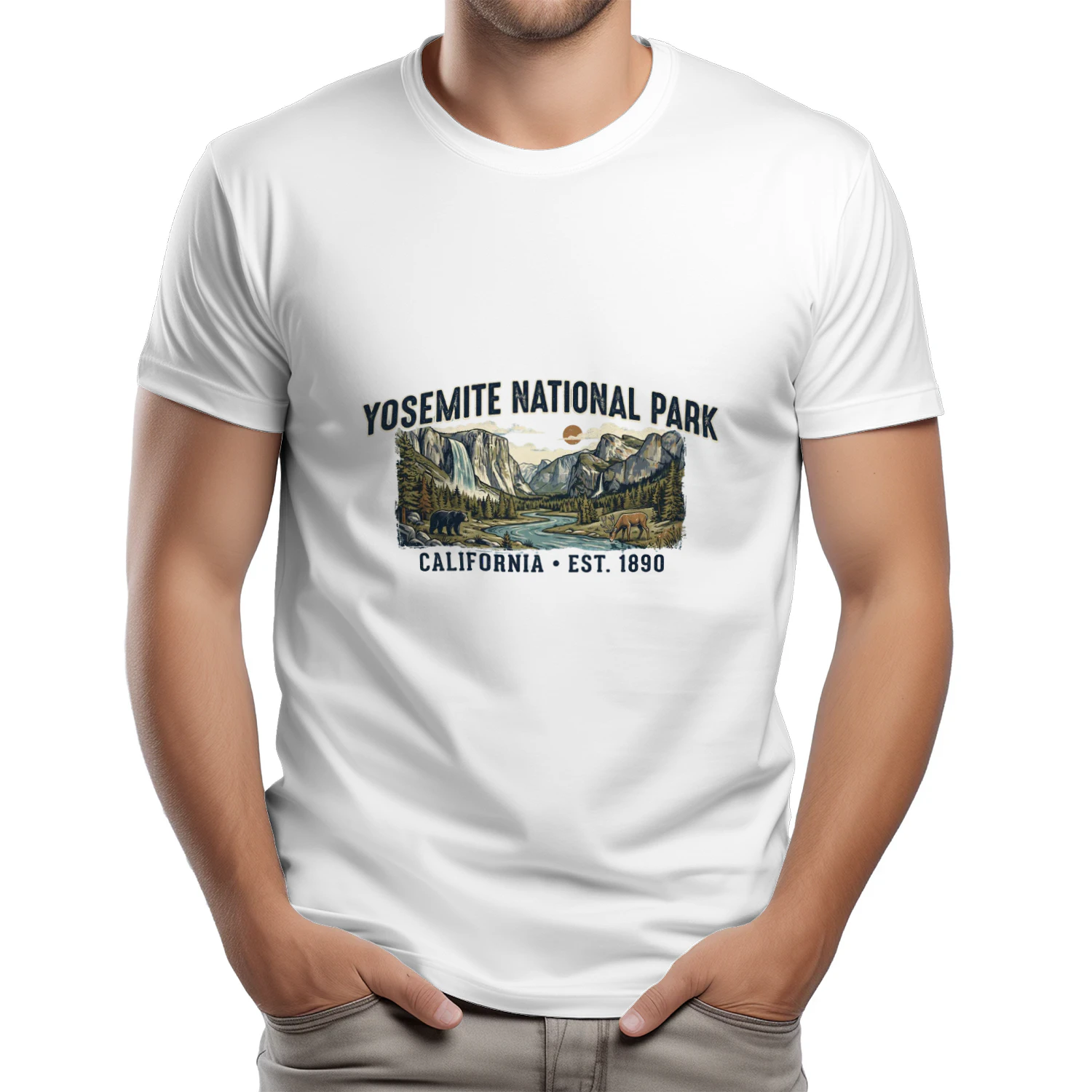 Vintage Yosemite National Park Shirt  Retro California Valley & Wildlife Graphic Tee