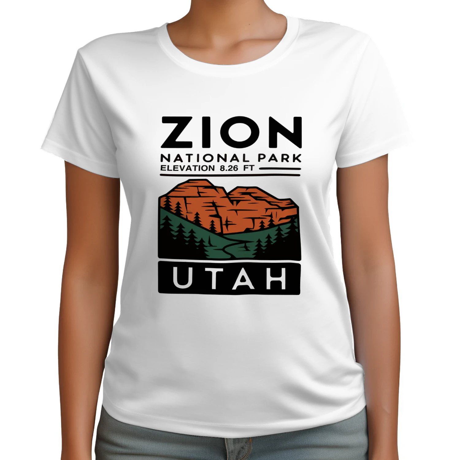 Zion National Park Trail Shirt  Vintage Utah Red Rocks Nature & Hiker Gift Tee
