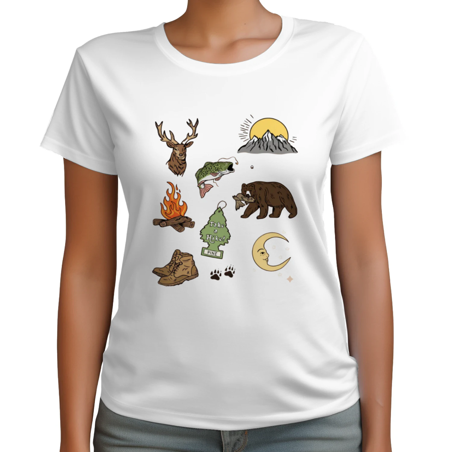 Vintage Campfire Graphic T-Shirt – Retro Outdoor Nature Camping Tee