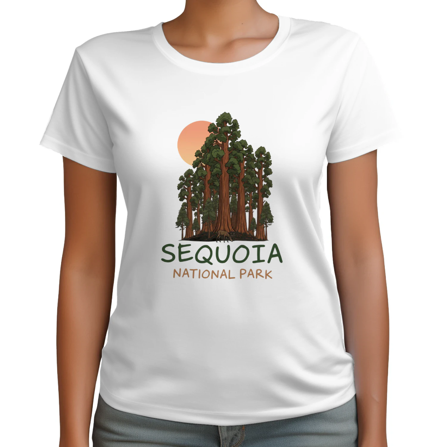 Vintage Sequoia National Park Shirt  Retro Giant Forest Hiking Graphic Tee