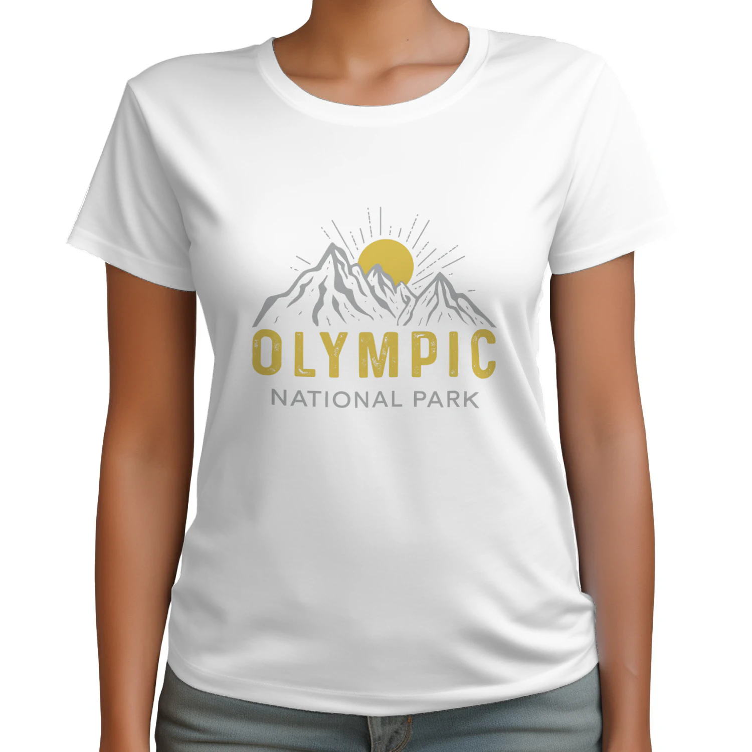 Retro Olympic National Park Graphic Shirt  Pacific Northwest Nature & Trail Tee