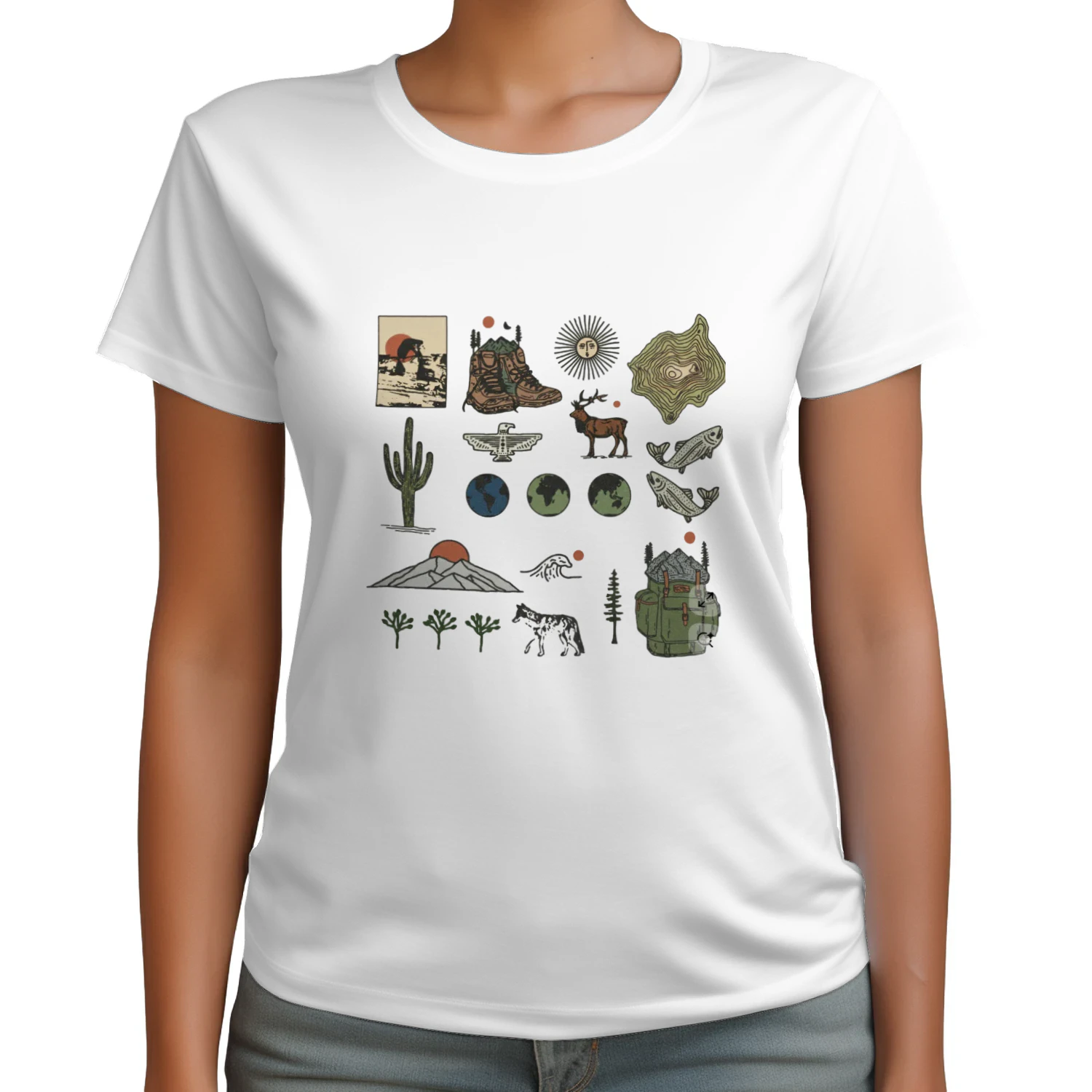 Wilderness Mountain Graphic T-Shirt – Adventure Camping & Hiking Tee