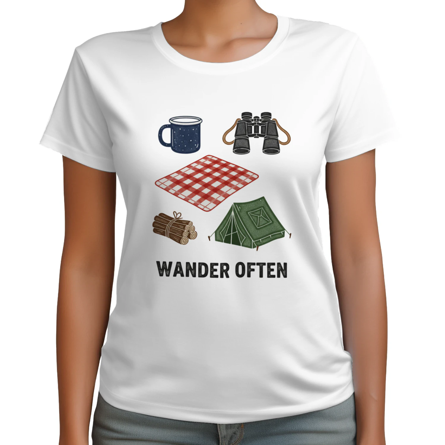 Retro Wilderness Camping T-Shirt – 70s Style Camp Life Tee