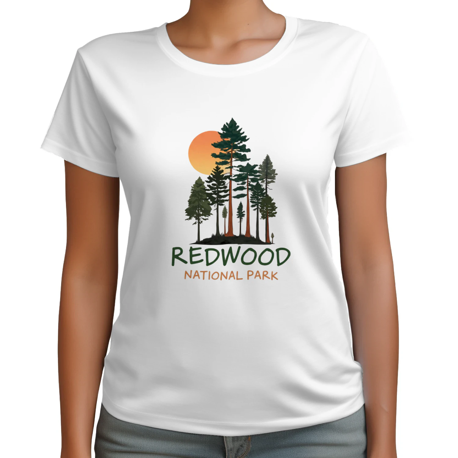 Vintage Redwood National Park Shirt  Retro Giant Trees California Hiking Graphic Tee