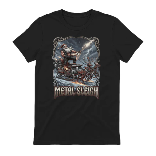 Christmas Guitar Metal Sleigh Lightning