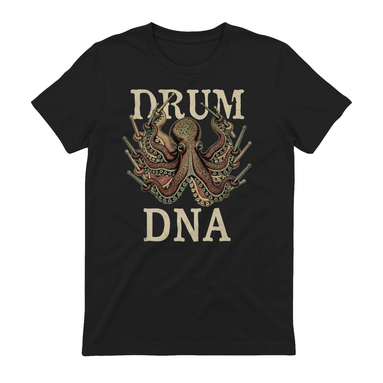 Drum octopus dna graphic art