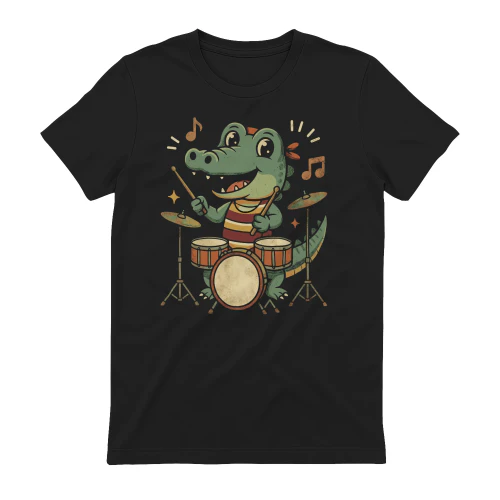 Drum Alligator Playing Music