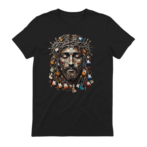 Guitar  Jesus  Mosaic Art Tee