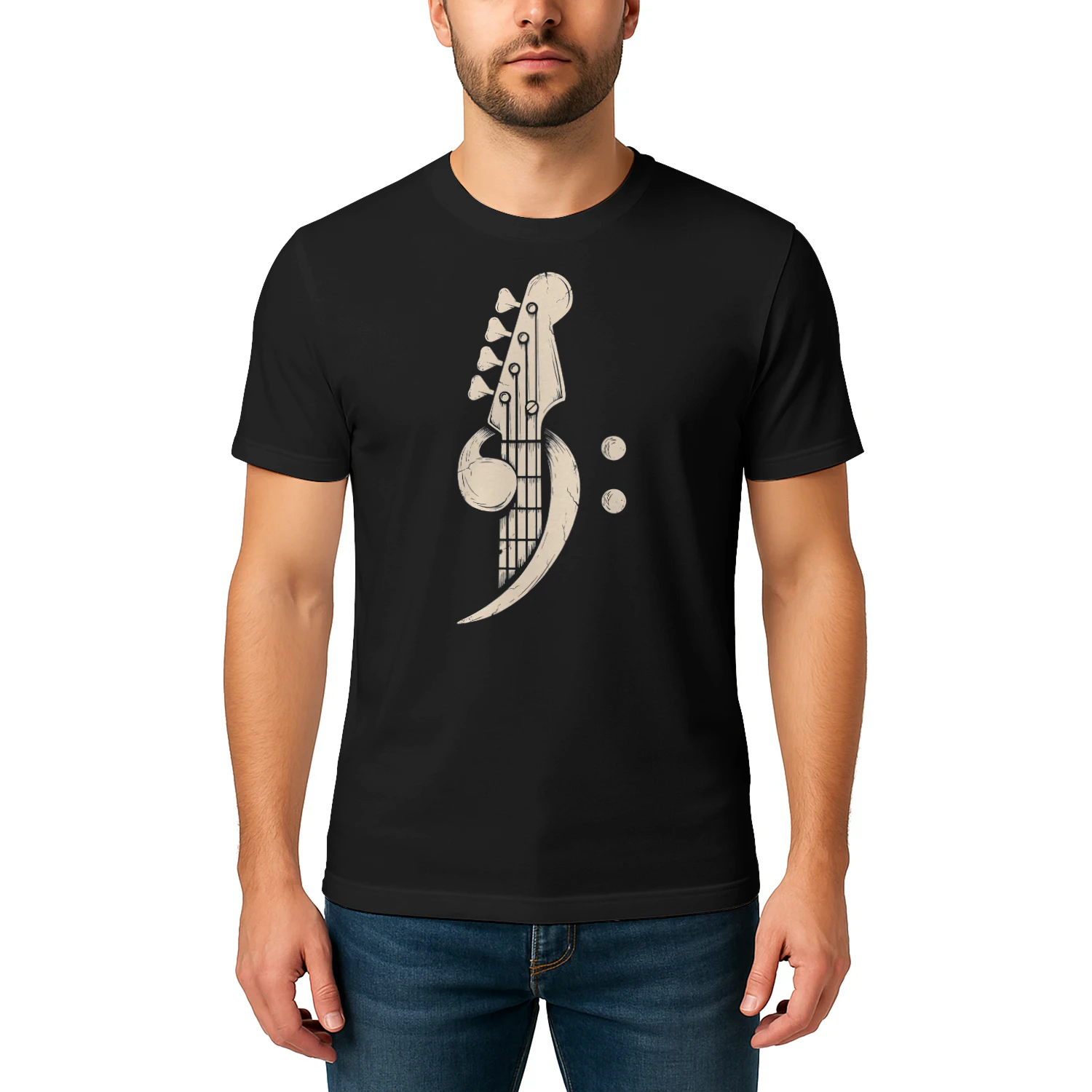 Bass Distressed Clef Headstock