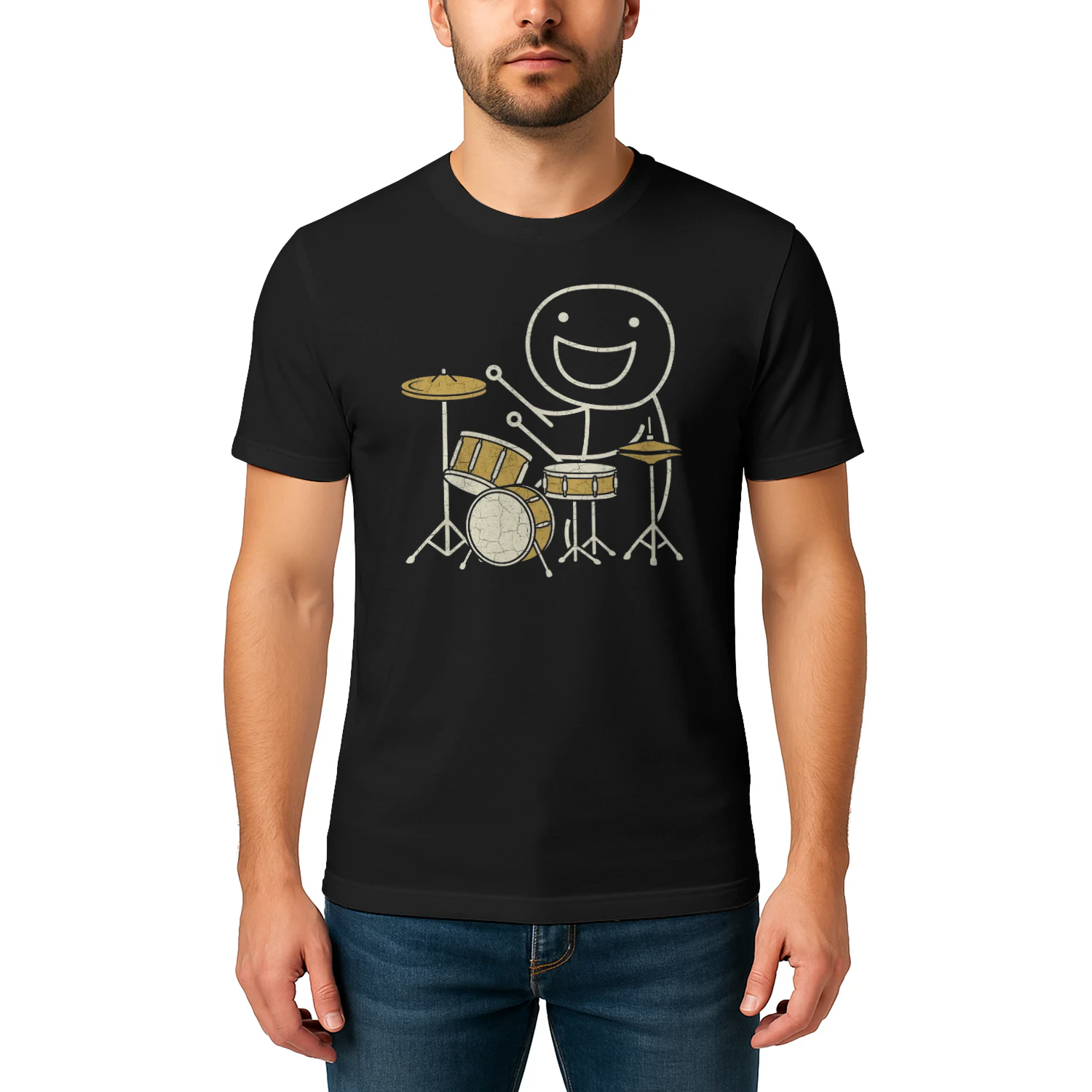 Drum Happy Stick Figure