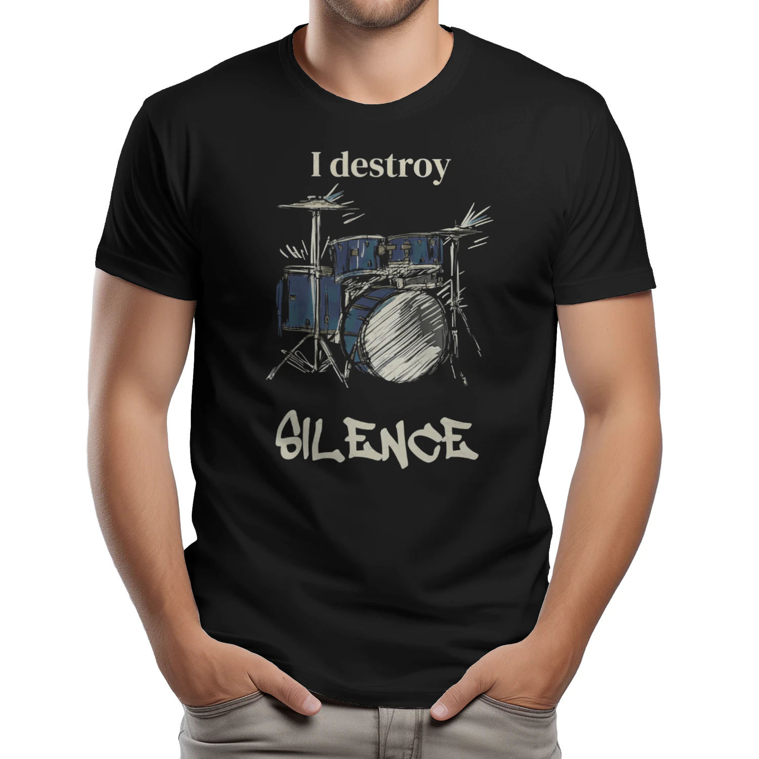 Drum kit destroys the silence