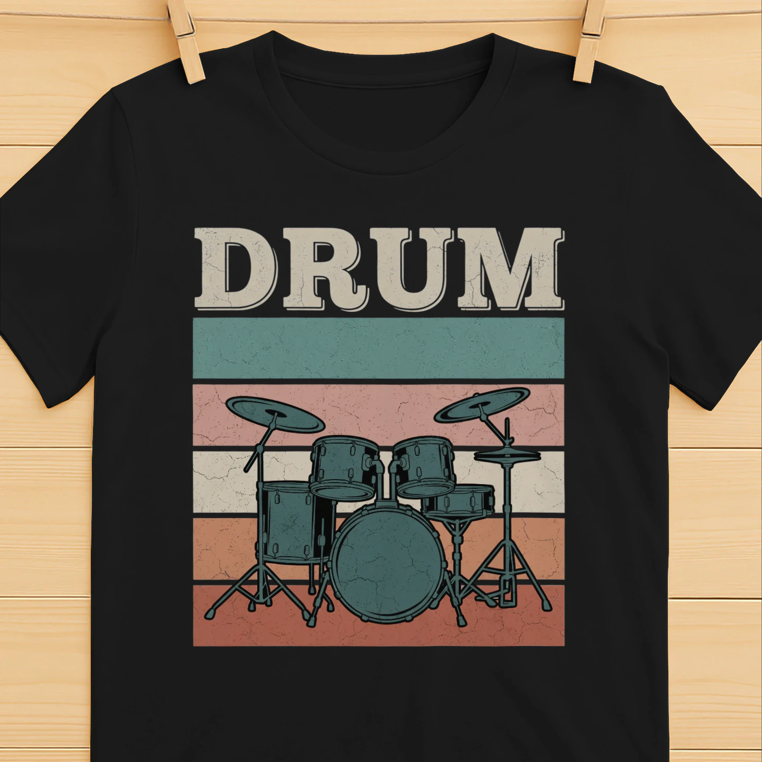 Drum color block stripes art