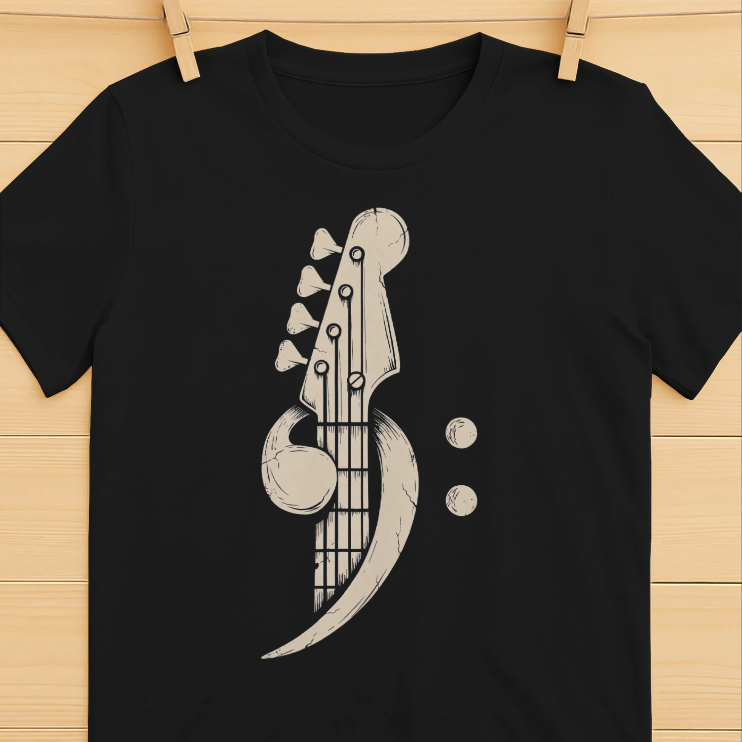 Bass Distressed Clef Headstock