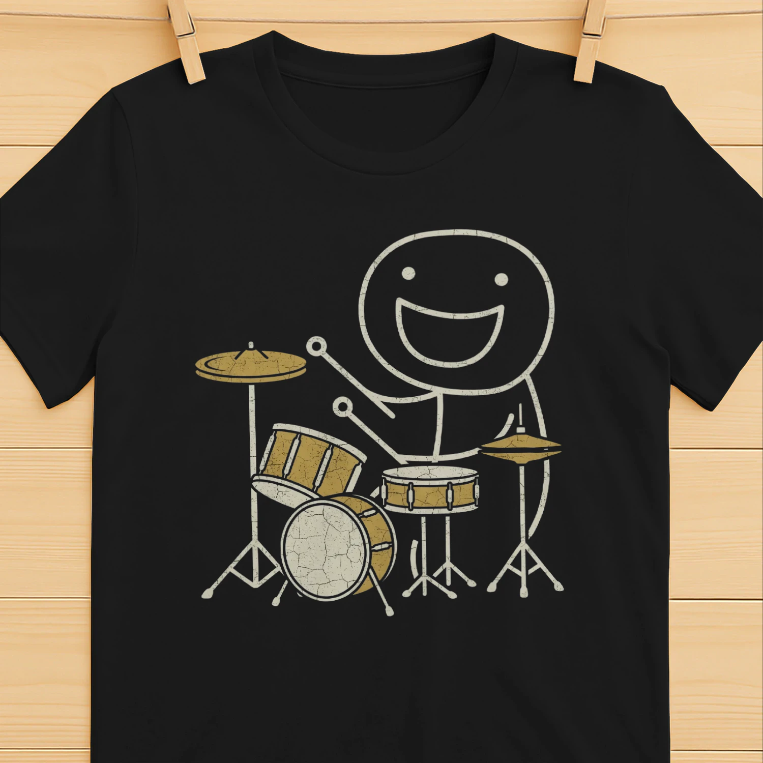 Drum Happy Stick Figure