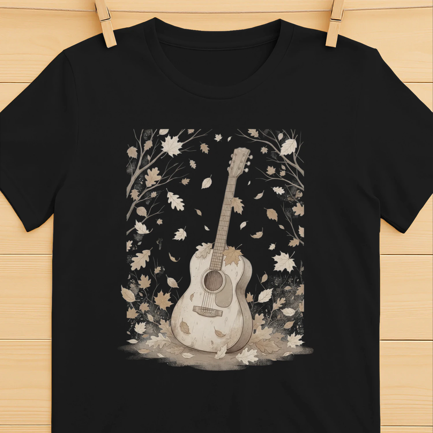 Guitar acoustic autumn leaves