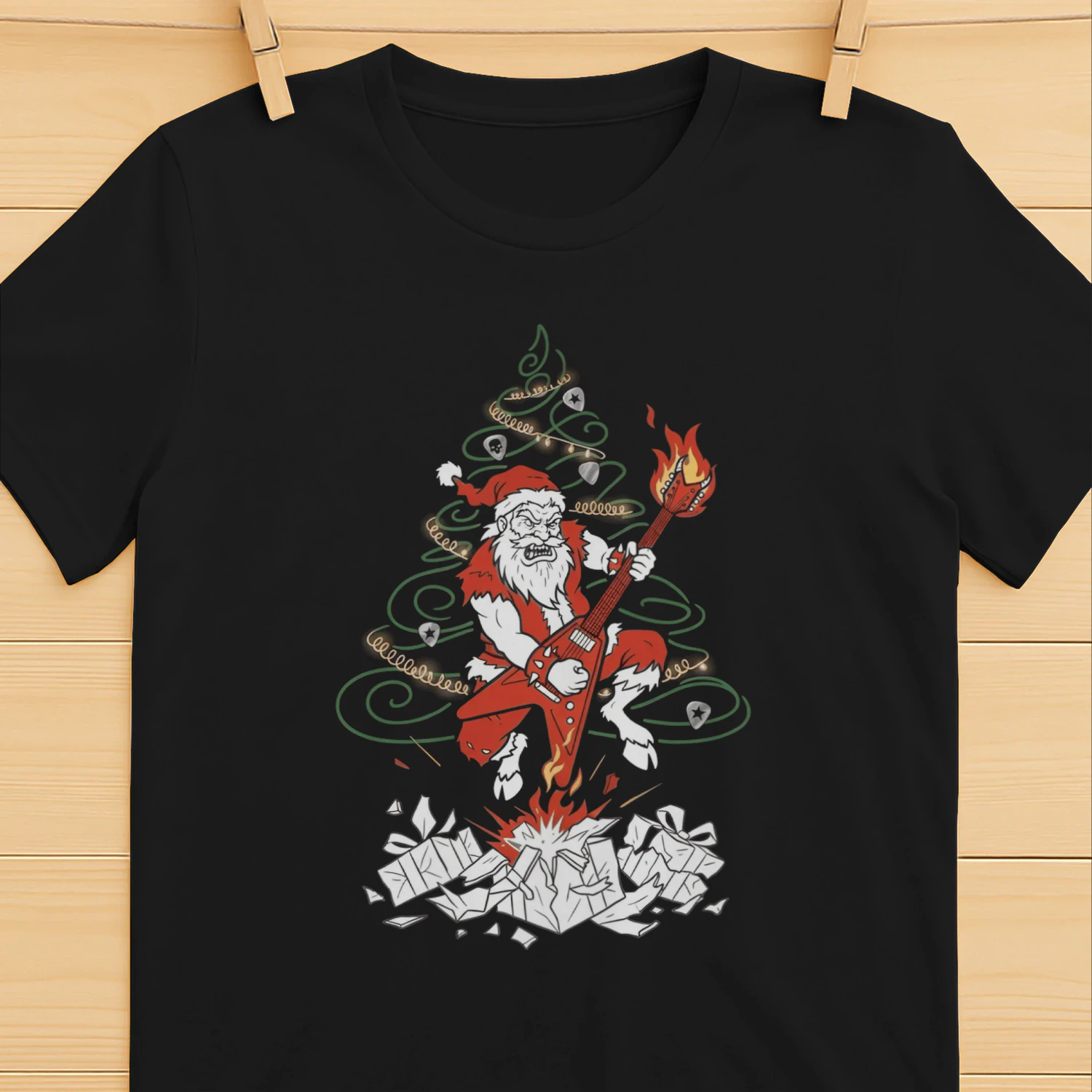 Christmas Guitar Rock Santa