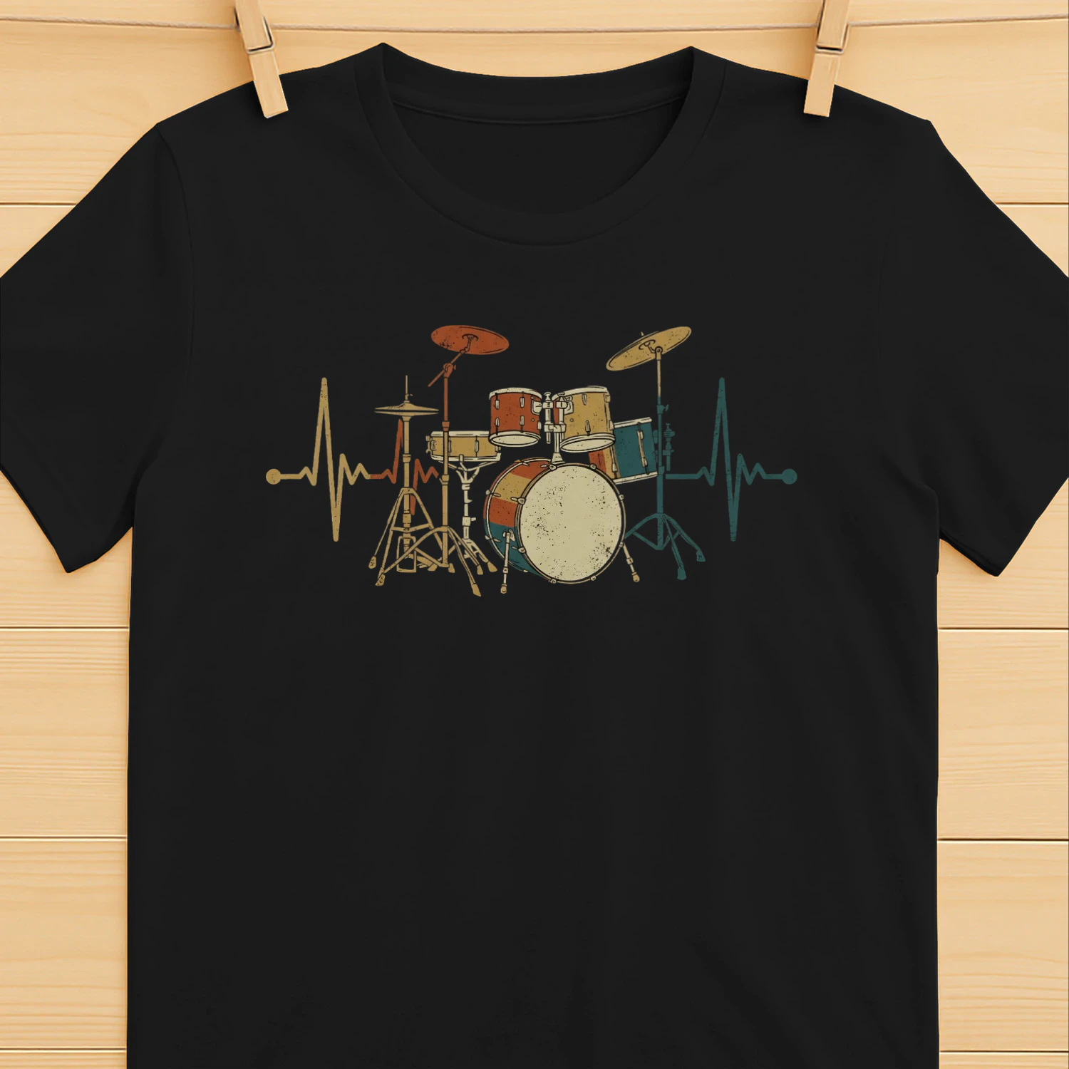 Drum Retro Heartbeat Drum Kit