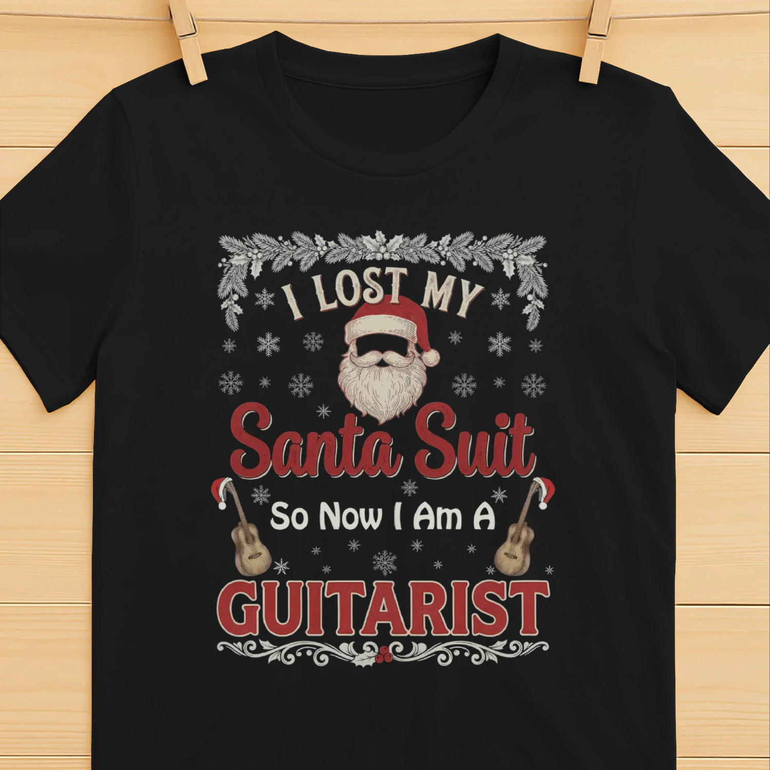 Christmas Guitar Lost Santa Suit