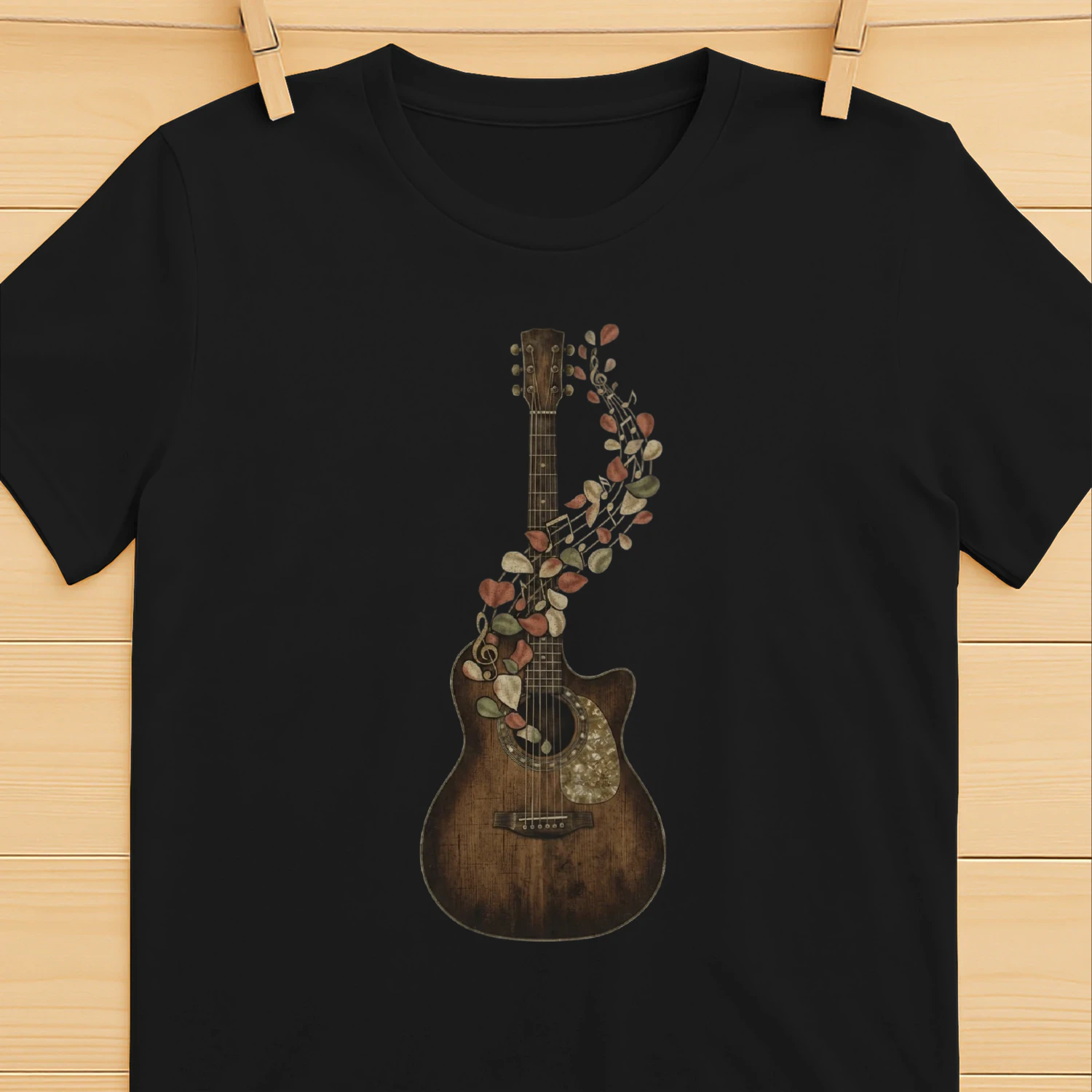 Guitar  Musical Fall Leaves  Art