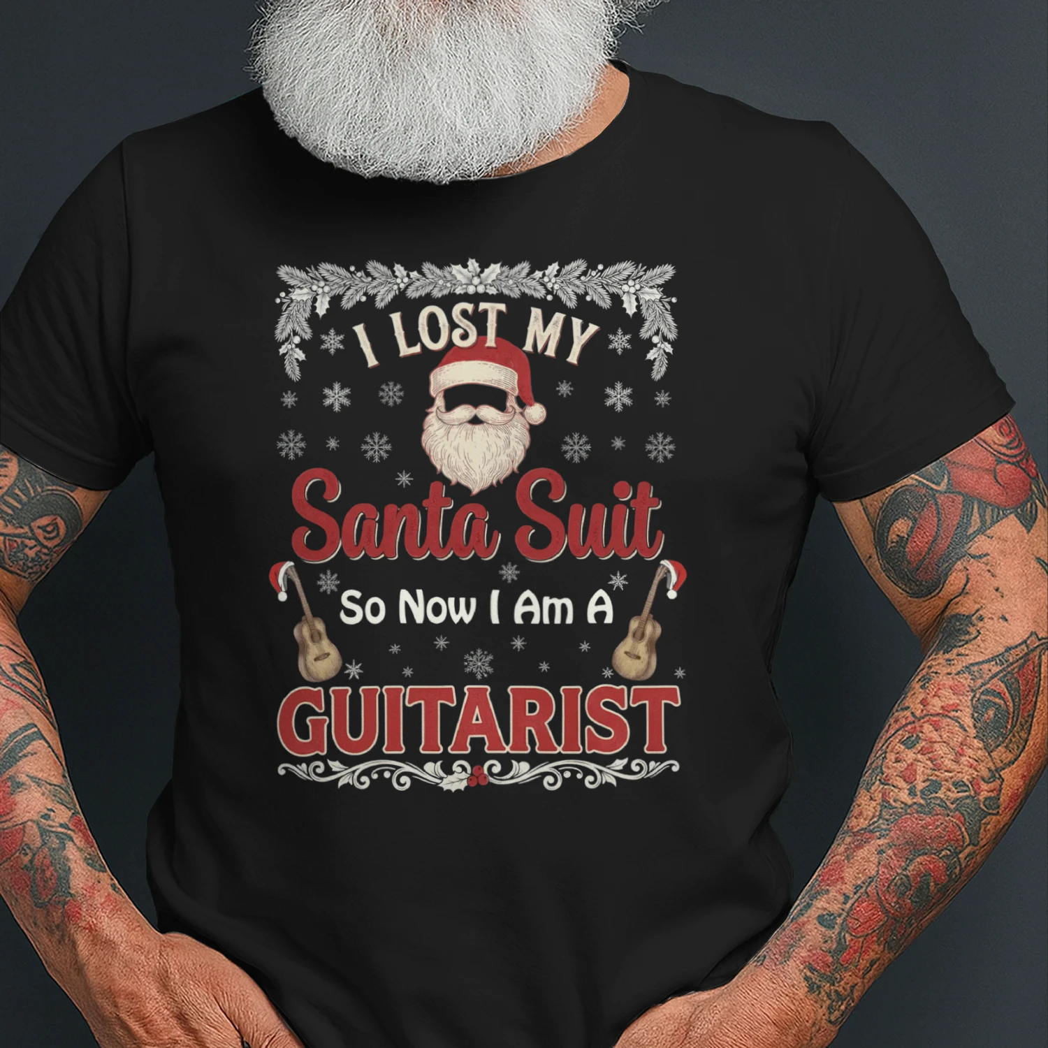 Christmas Guitar Lost Santa Suit