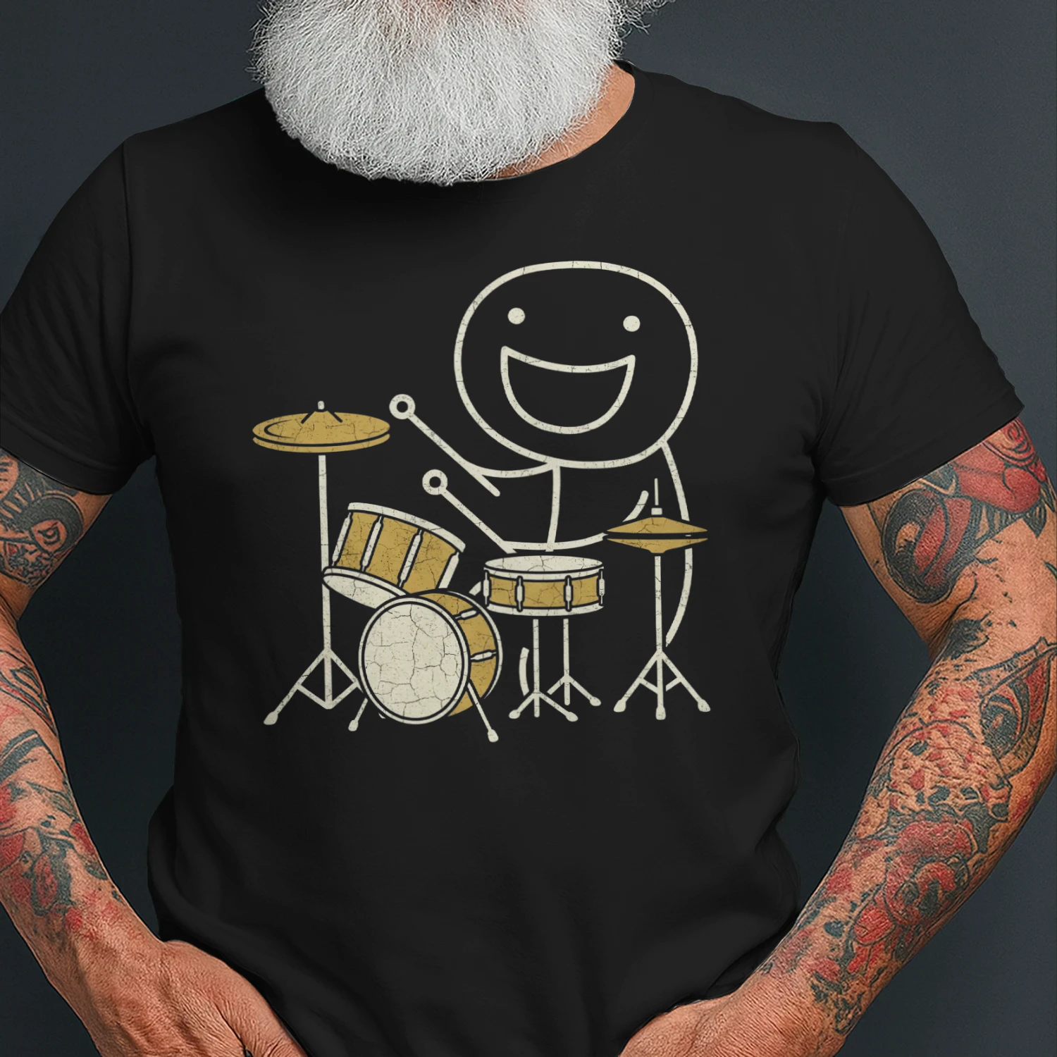 Drum Happy Stick Figure