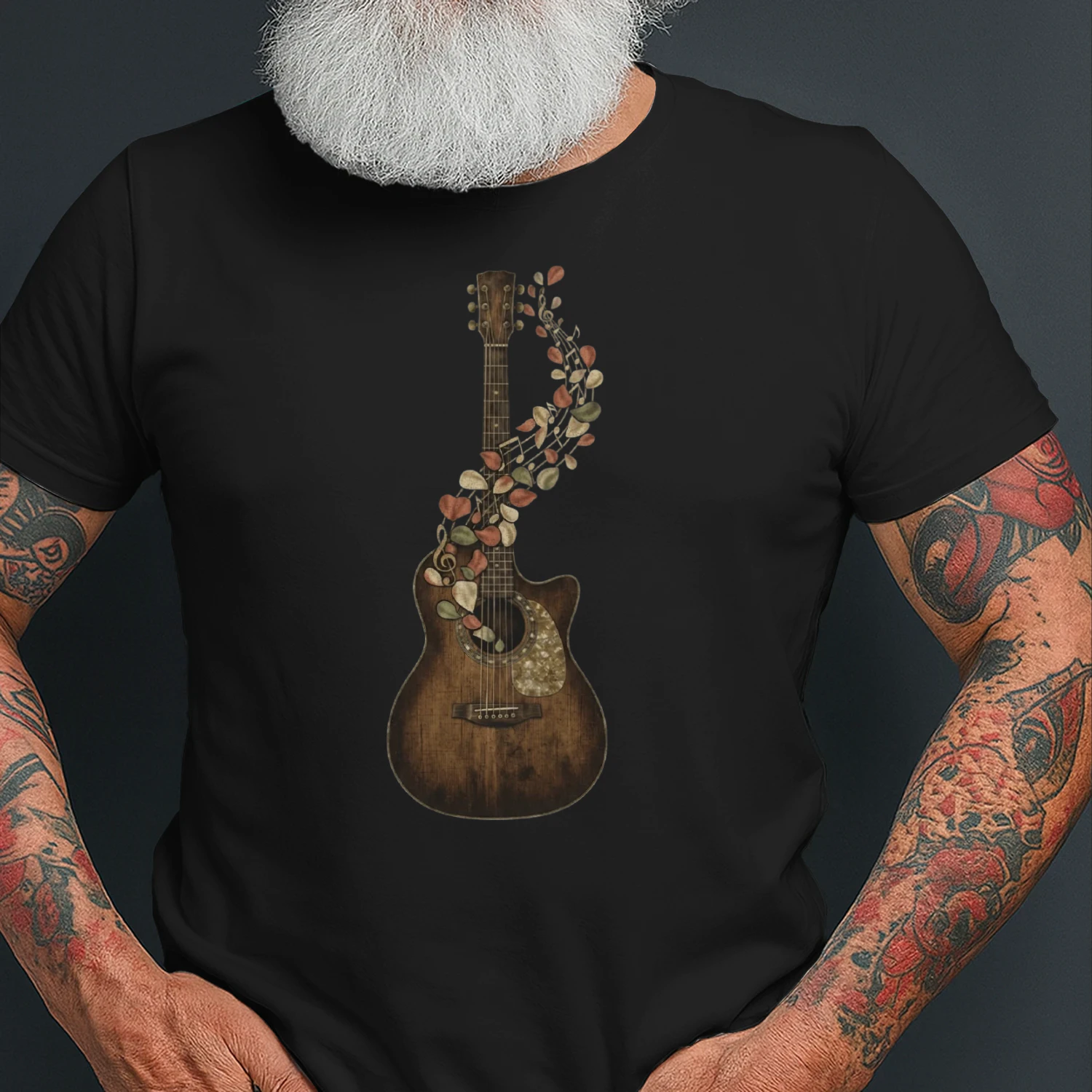 Guitar  Musical Fall Leaves  Art