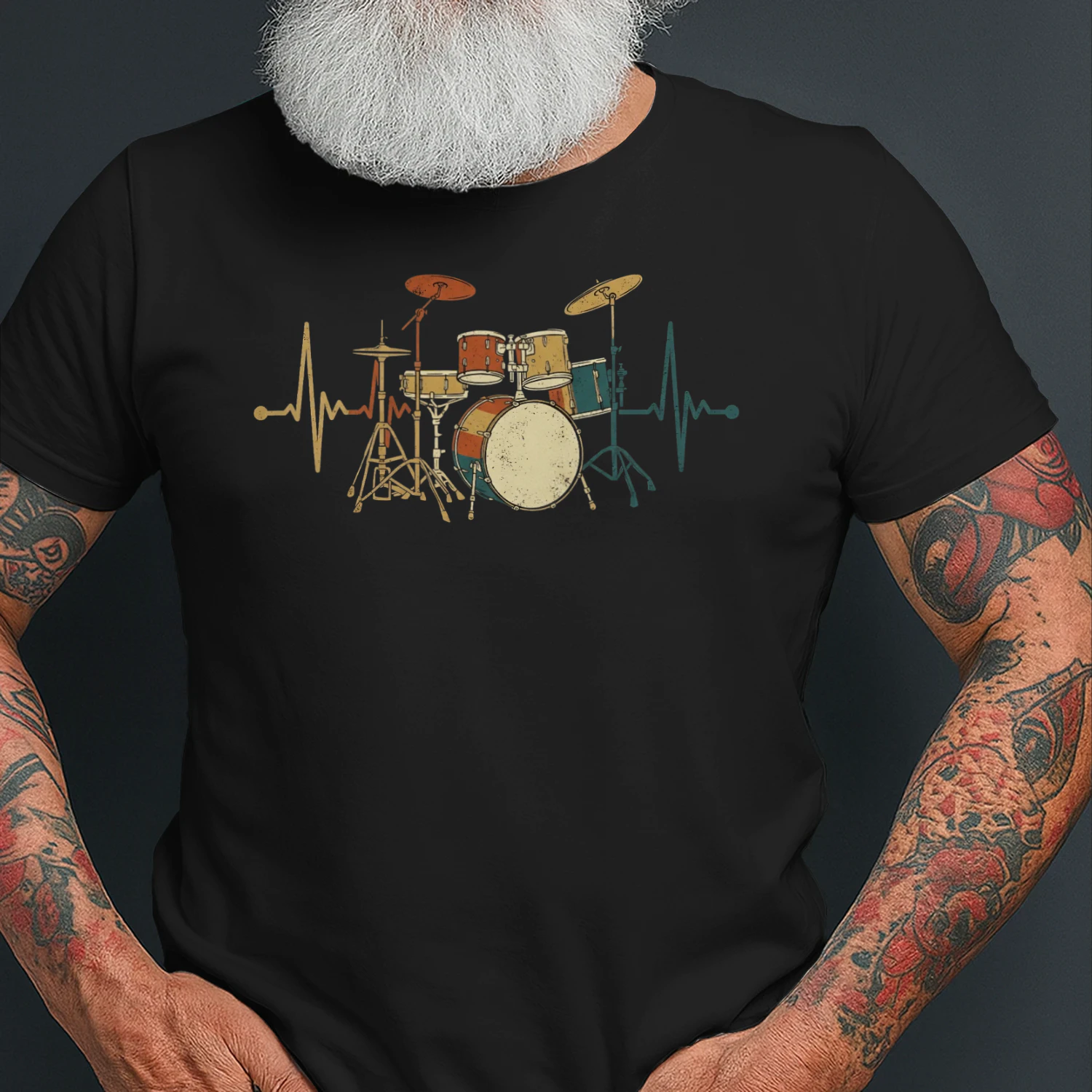Drum Retro Heartbeat Drum Kit