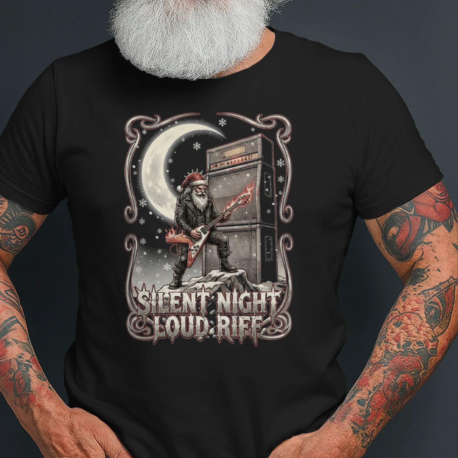 Christmas Guitar Metal Moon Riff