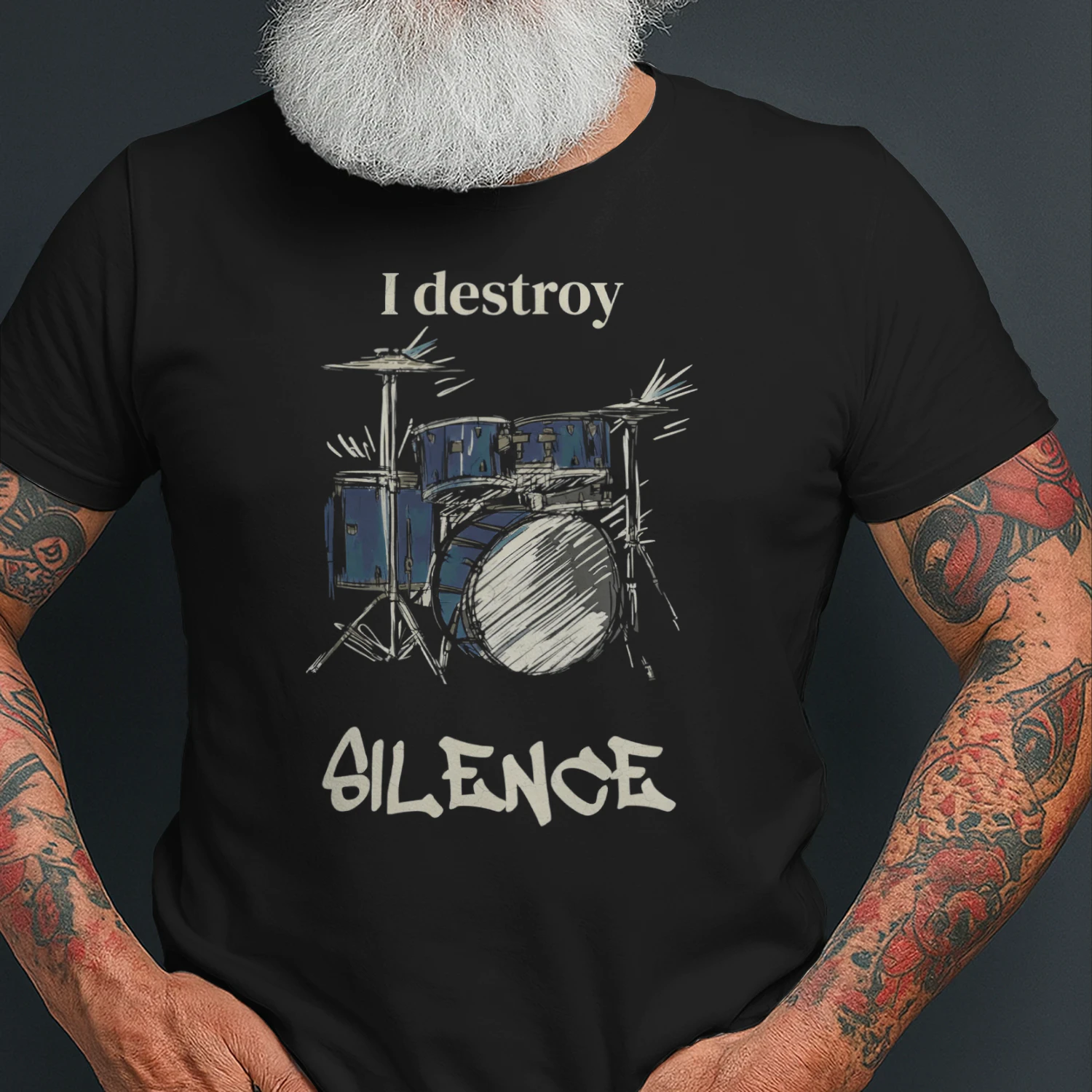 Drum kit destroys the silence