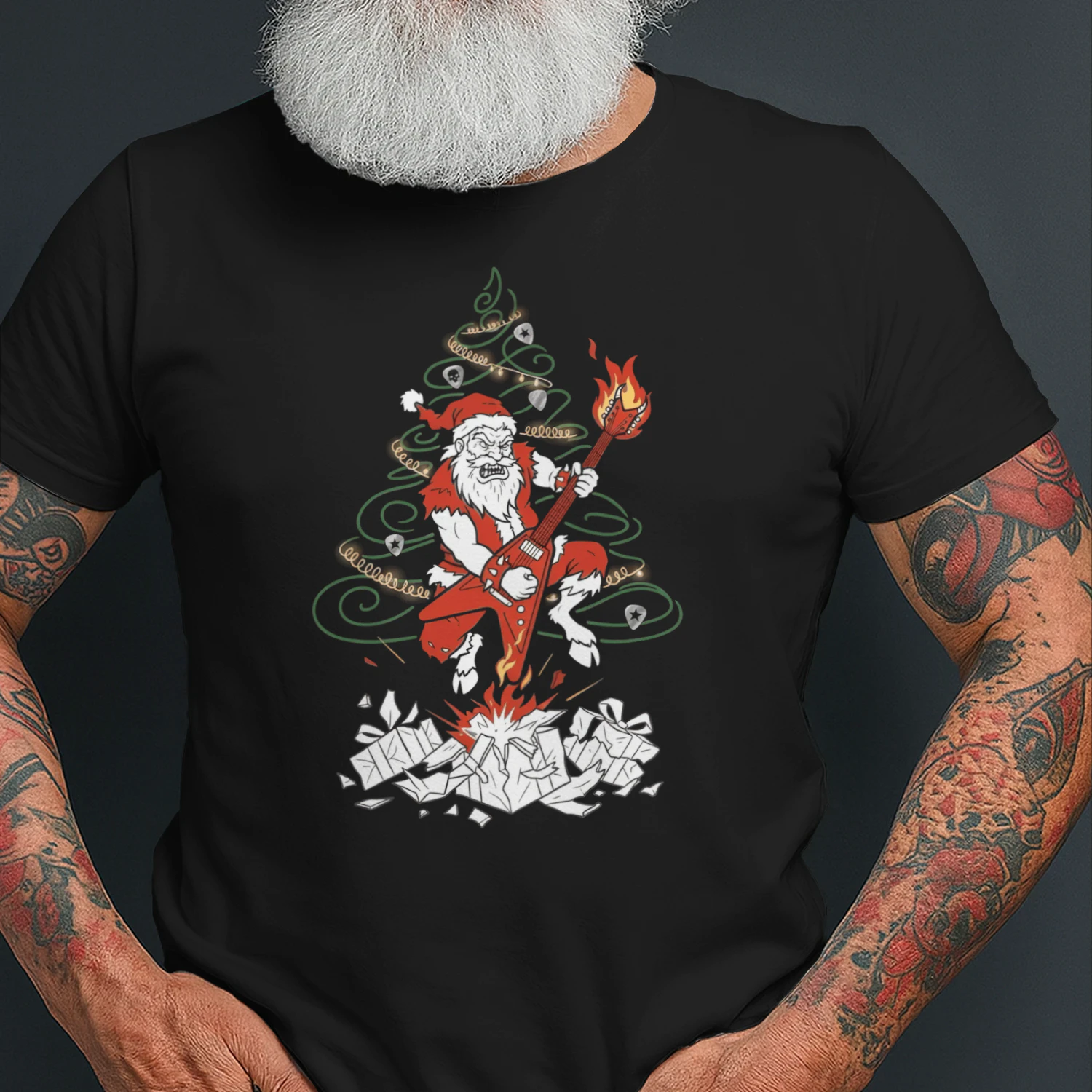 Christmas Guitar Rock Santa