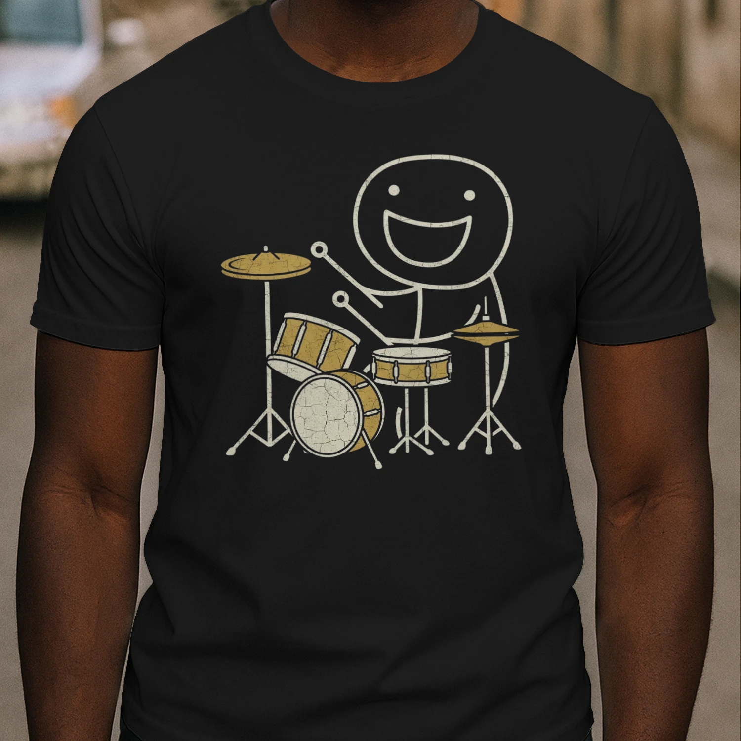 Drum Happy Stick Figure