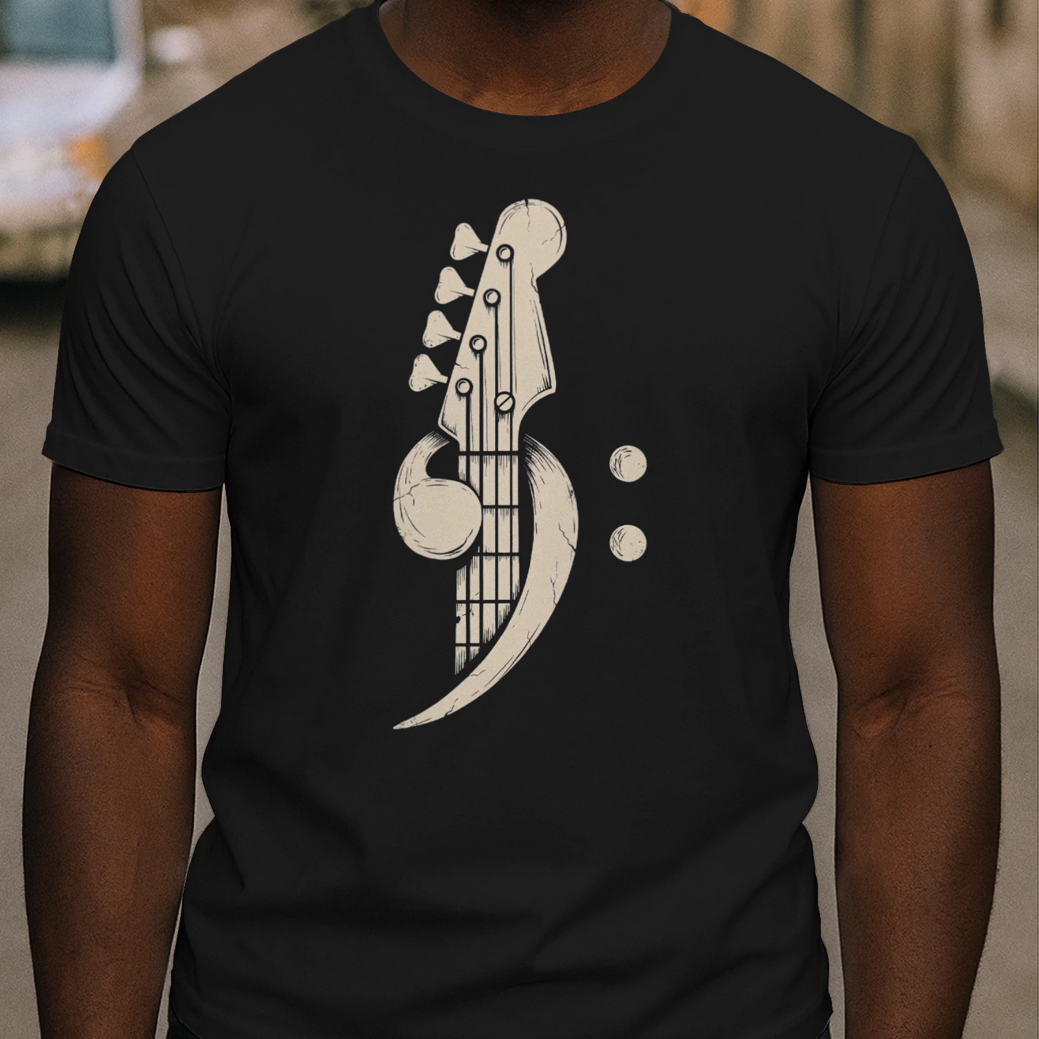 Bass Distressed Clef Headstock