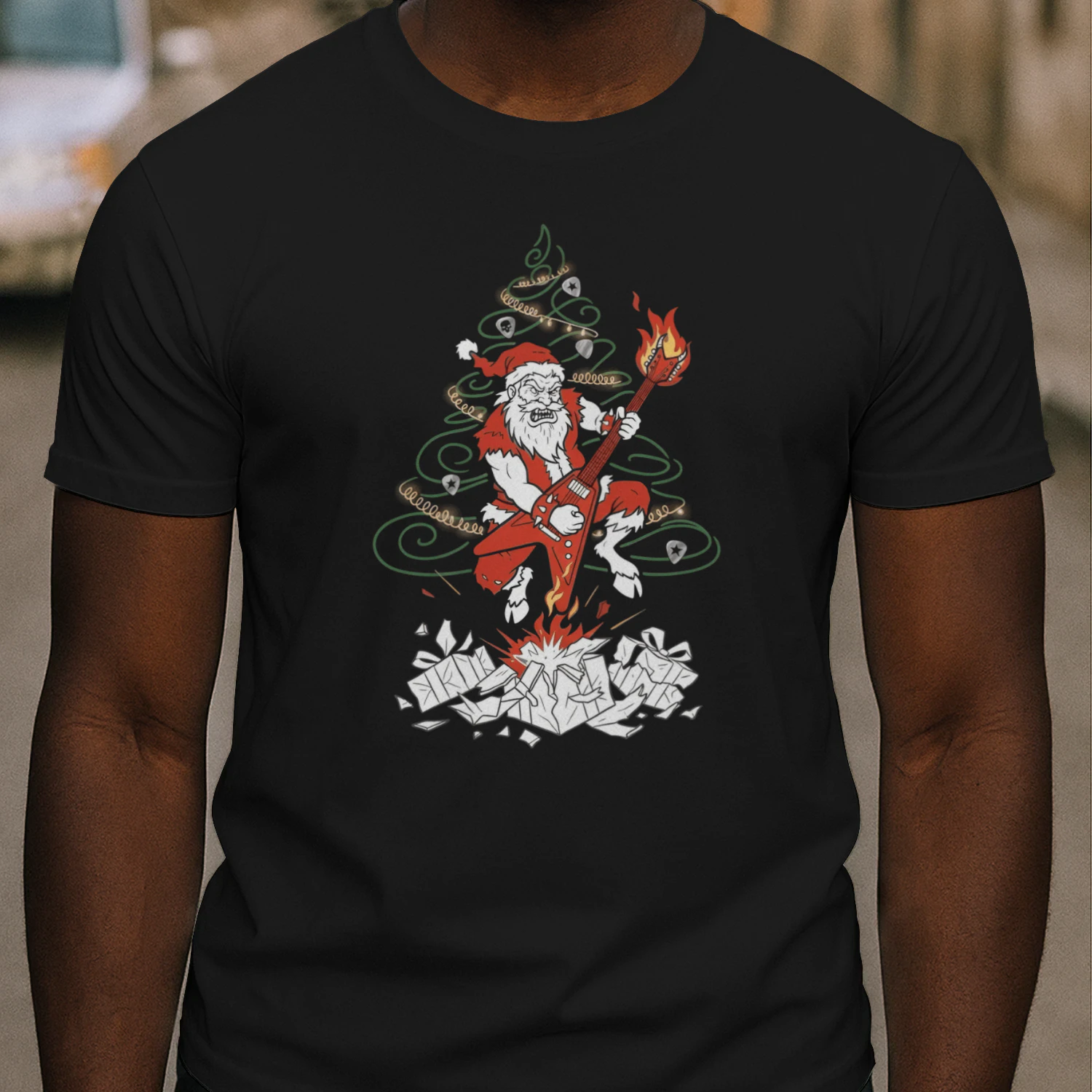 Christmas Guitar Rock Santa