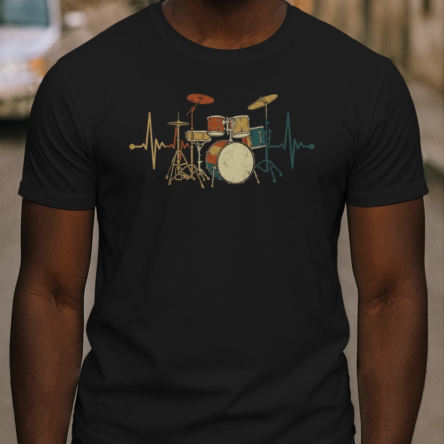 Drum Retro Heartbeat Drum Kit