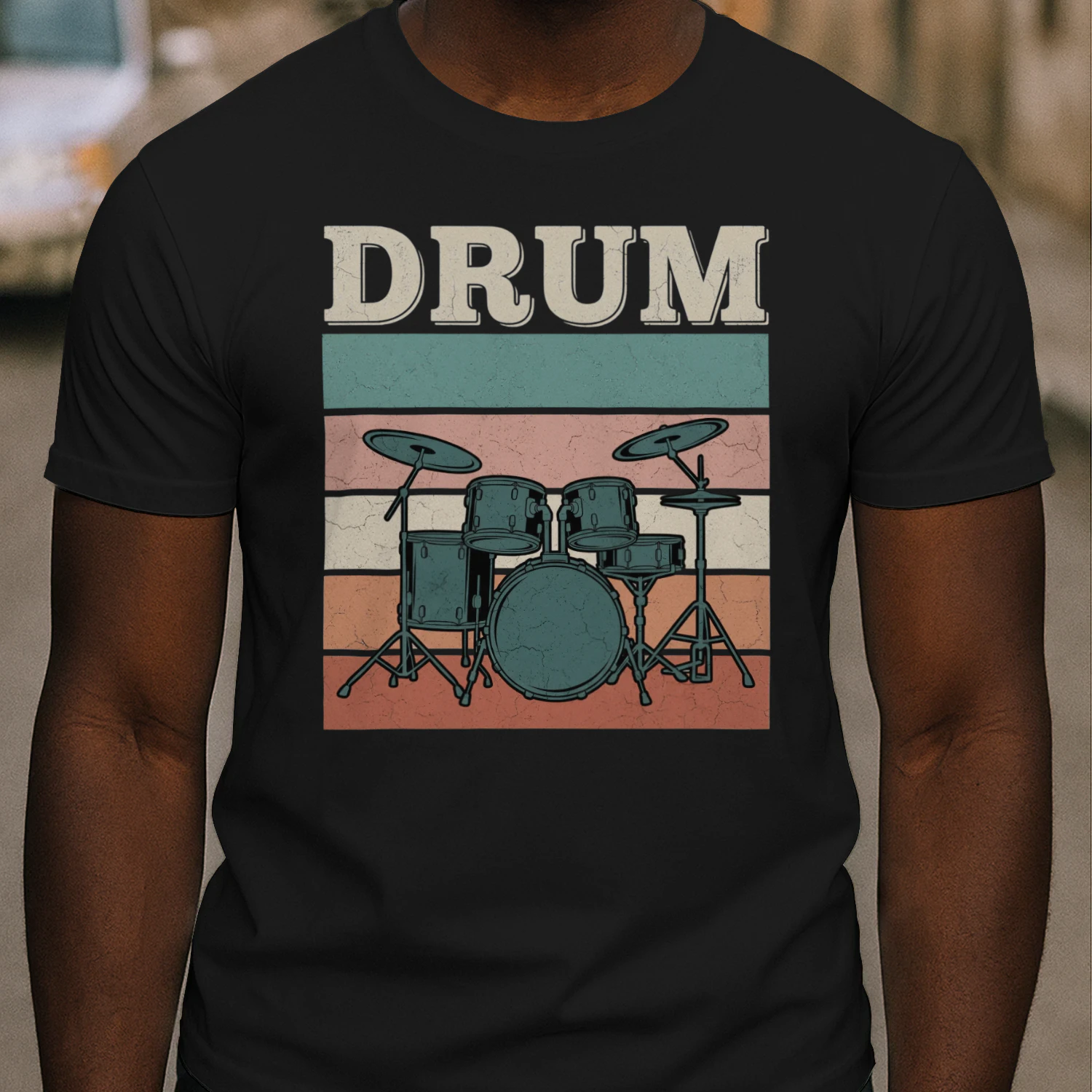 Drum color block stripes art