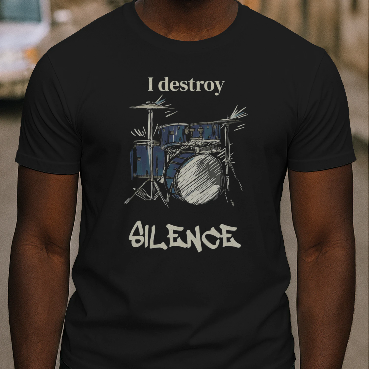 Drum kit destroys the silence