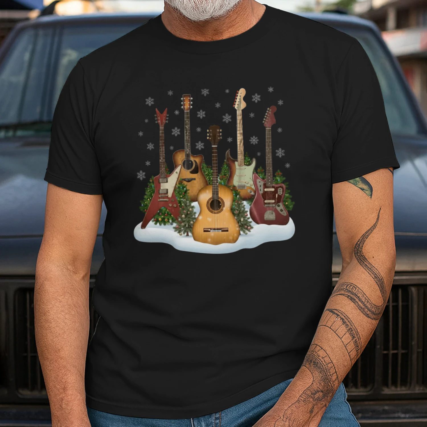 Christmas Guitar Snow Band