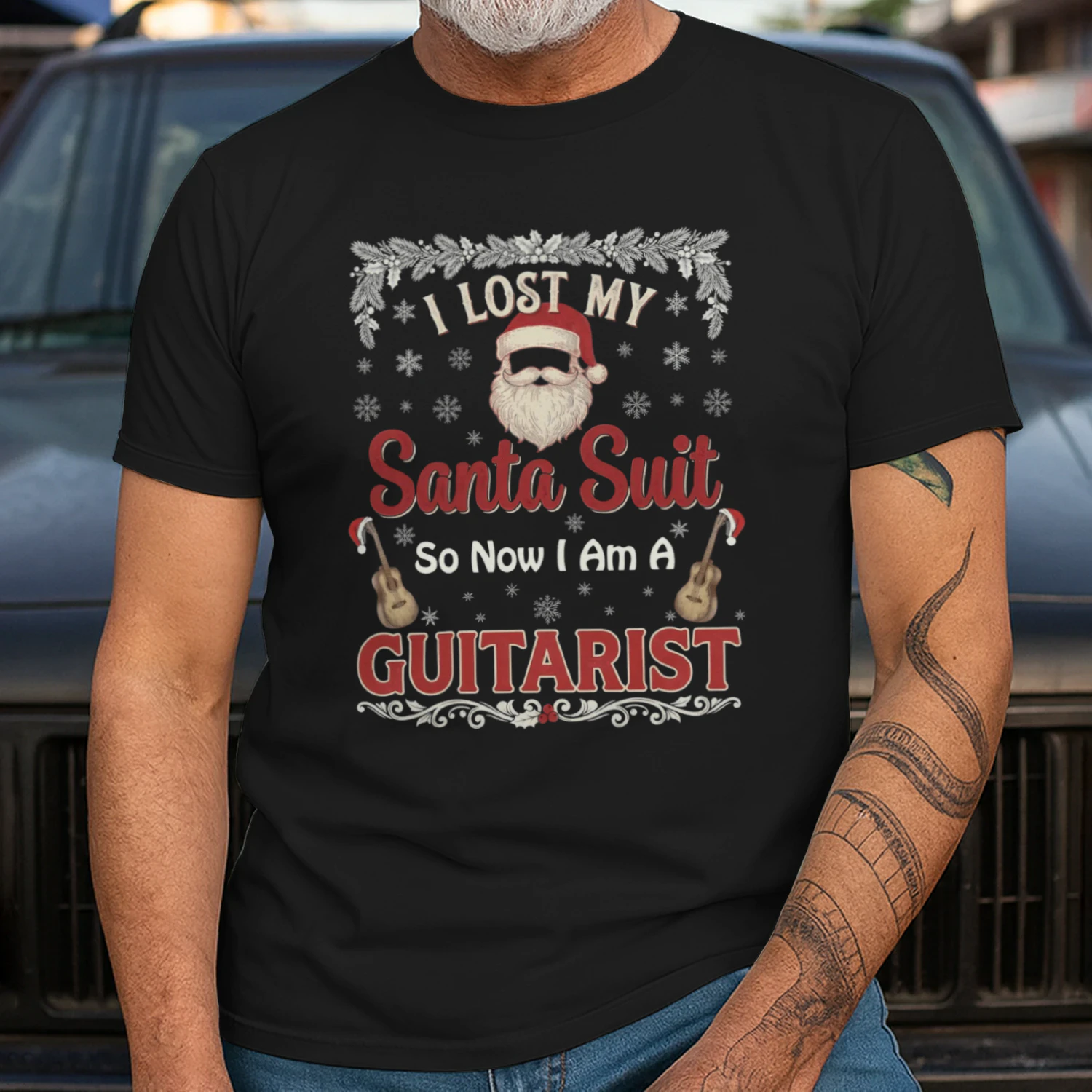 Christmas Guitar Lost Santa Suit