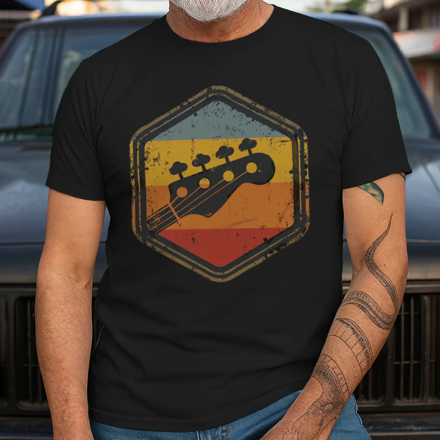 Bass Retro Hexagon Headstock